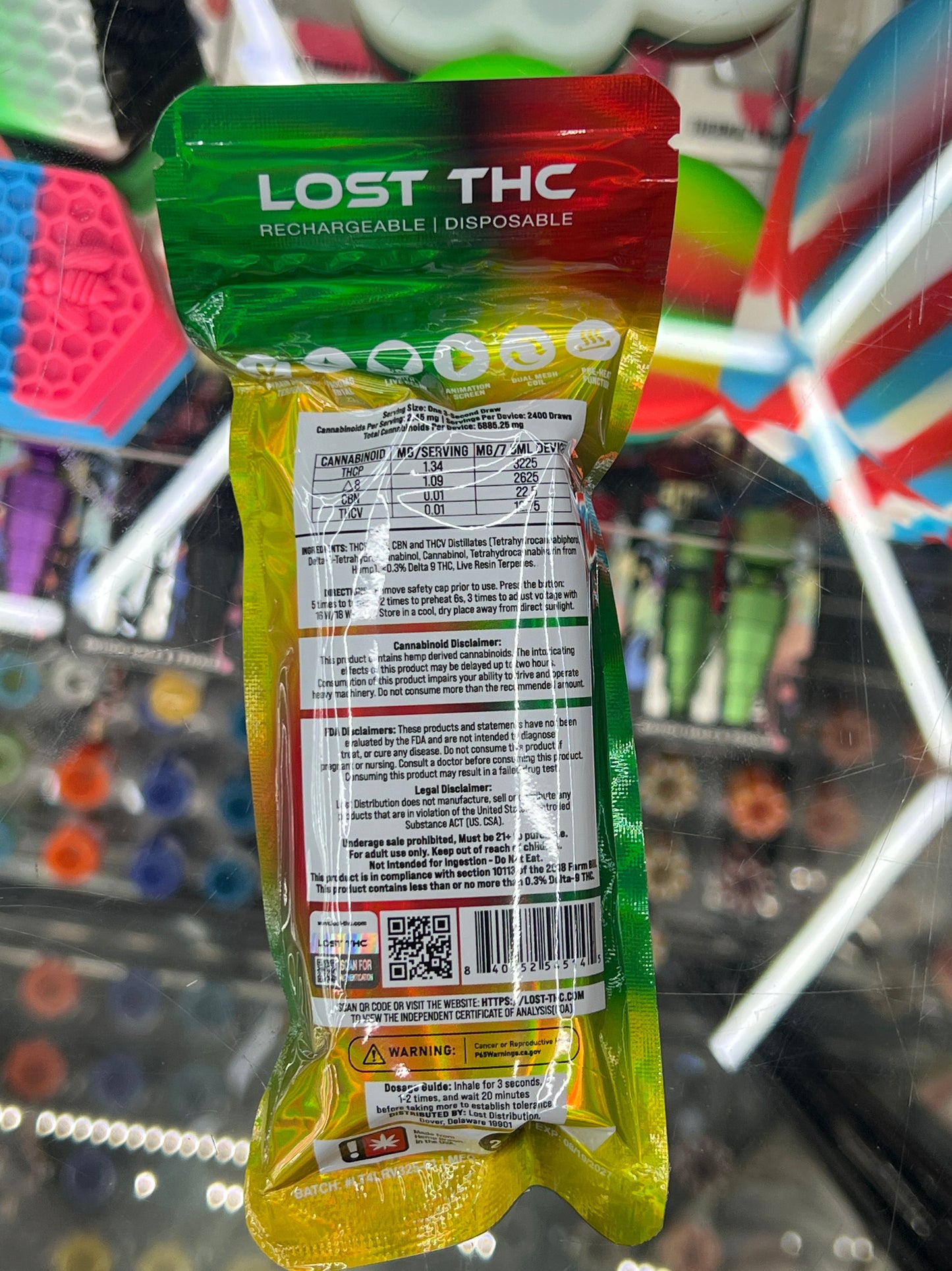 Lost thc live resin enhanced grape ice indica 7.5 G