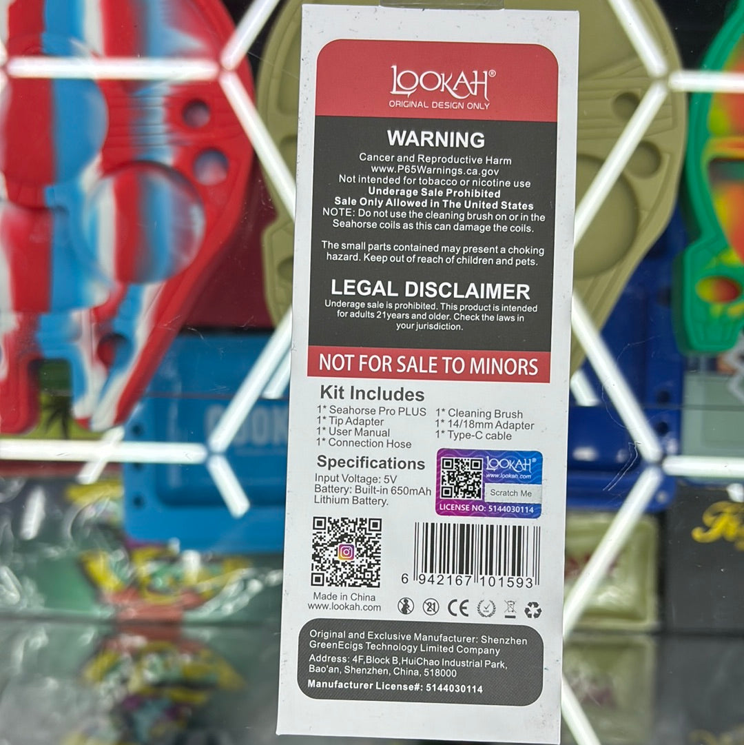 Lookah seahorse pro plus yellow $ black splattered dots