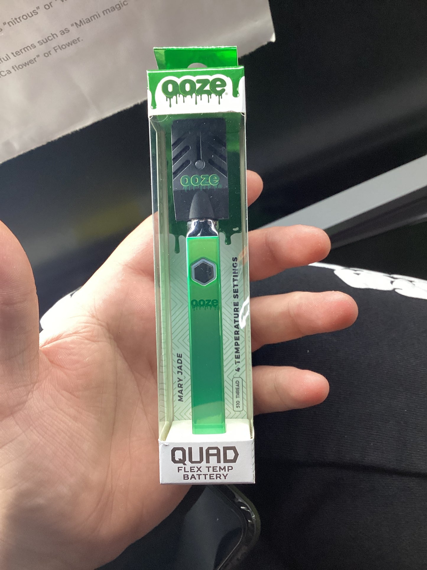 Ooze quad flex temp battery Mary jade