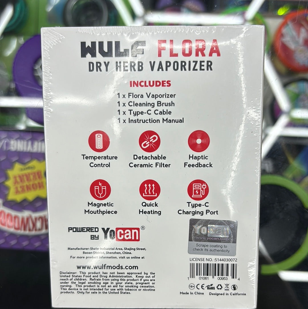 Yocan wulf flora dry herb, vaporizer, limited edition  black with red blood splatter marks 