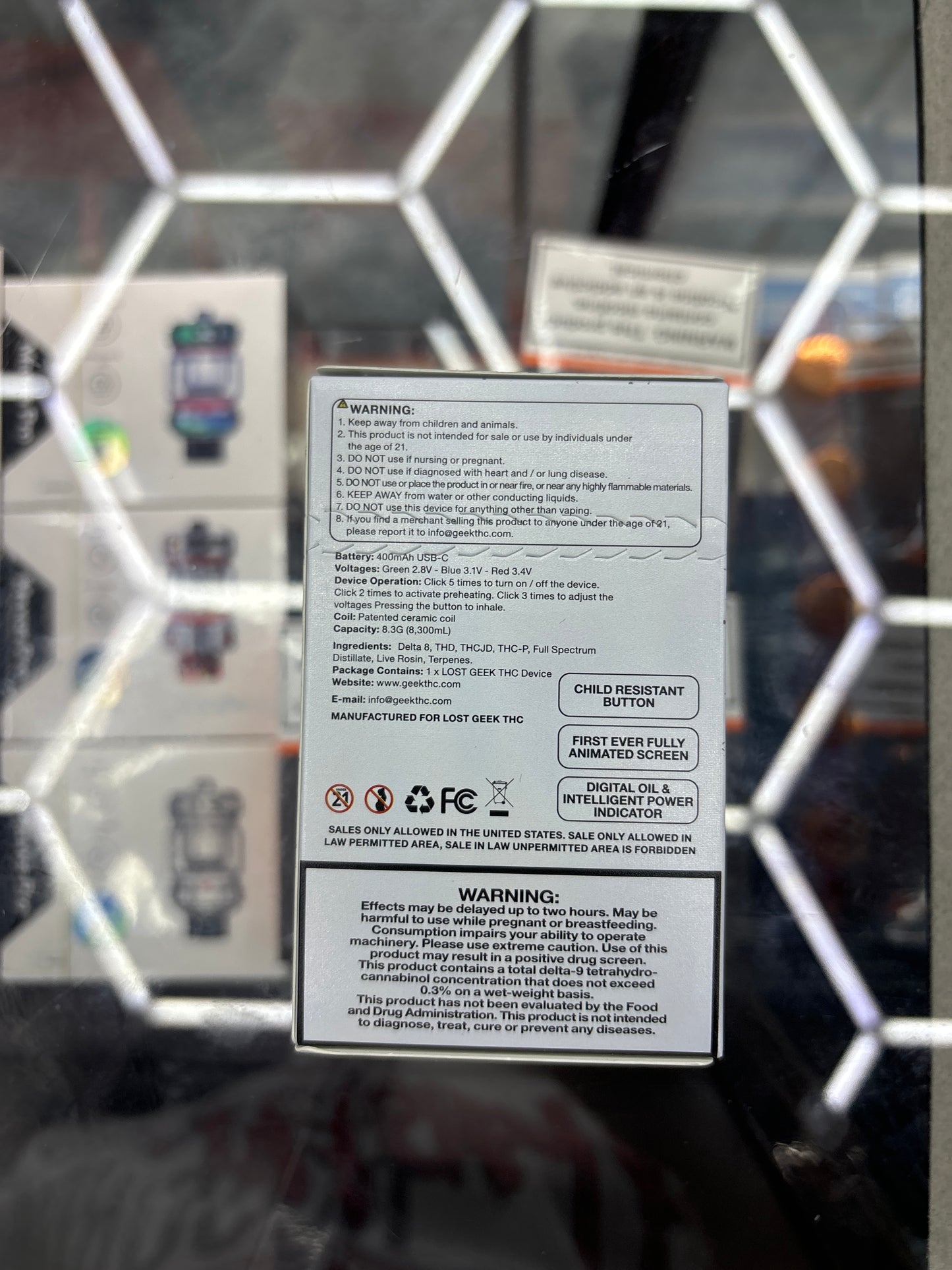 Lost geek thc pulse ghost ganja 8.3g