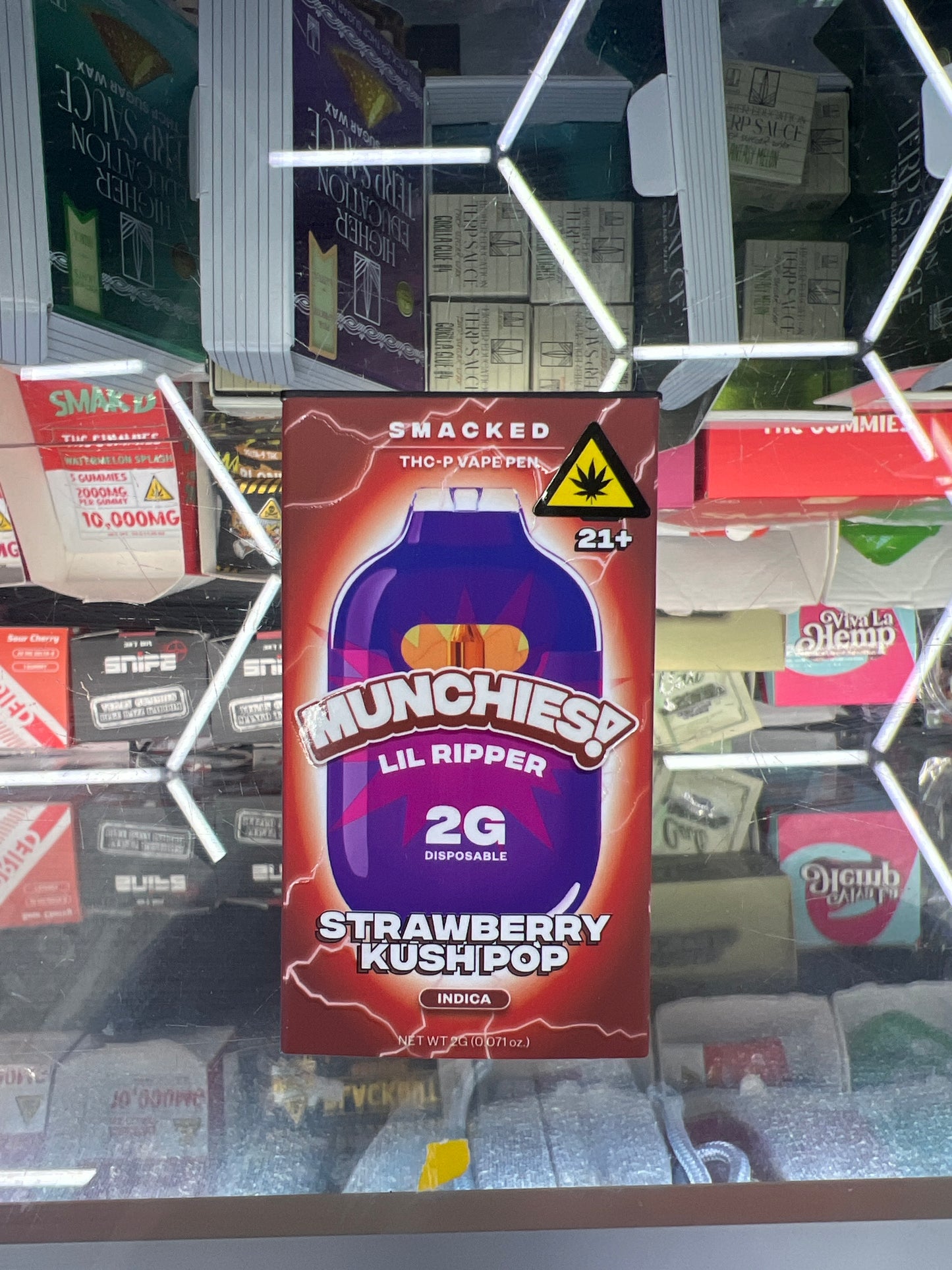 Munchies lil ripper 2ml indica strawberry kush pop