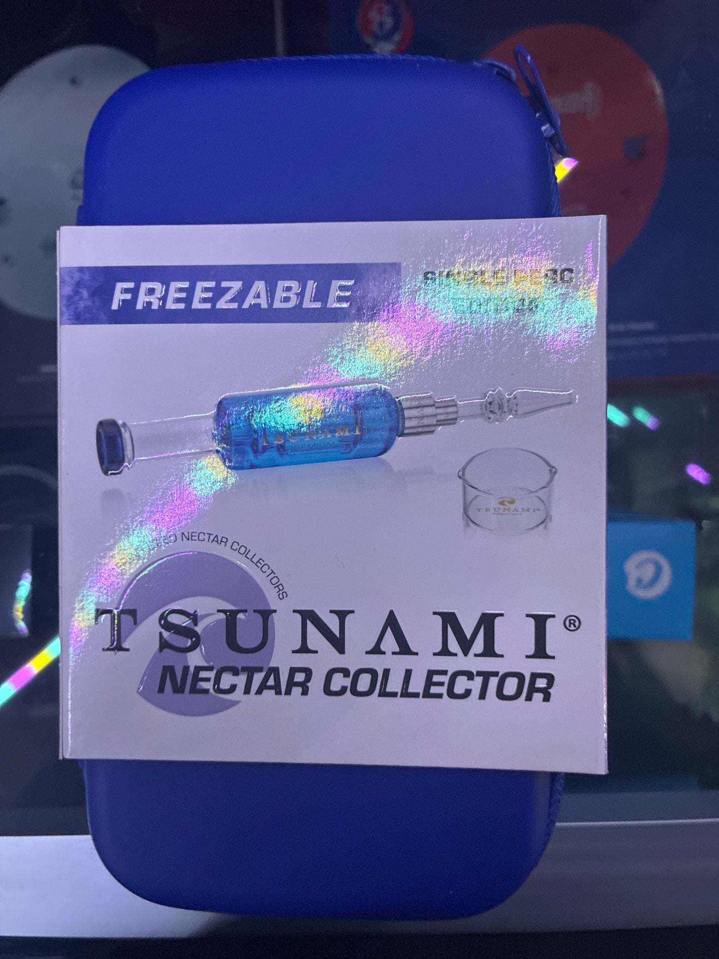Tsunami freezeable nectar collector single perc edition blue