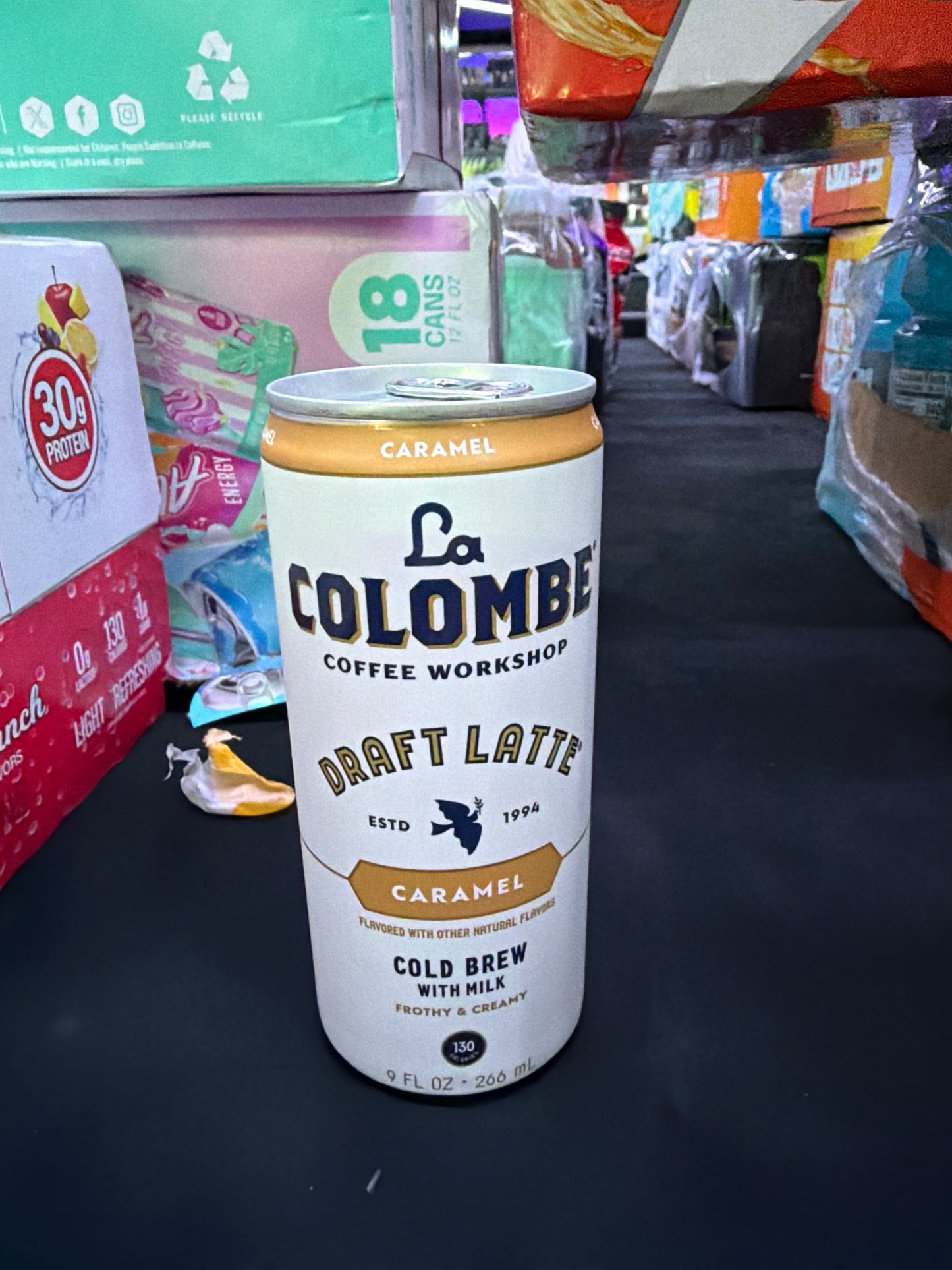 Colombe Coffee workshop draft latte caramel