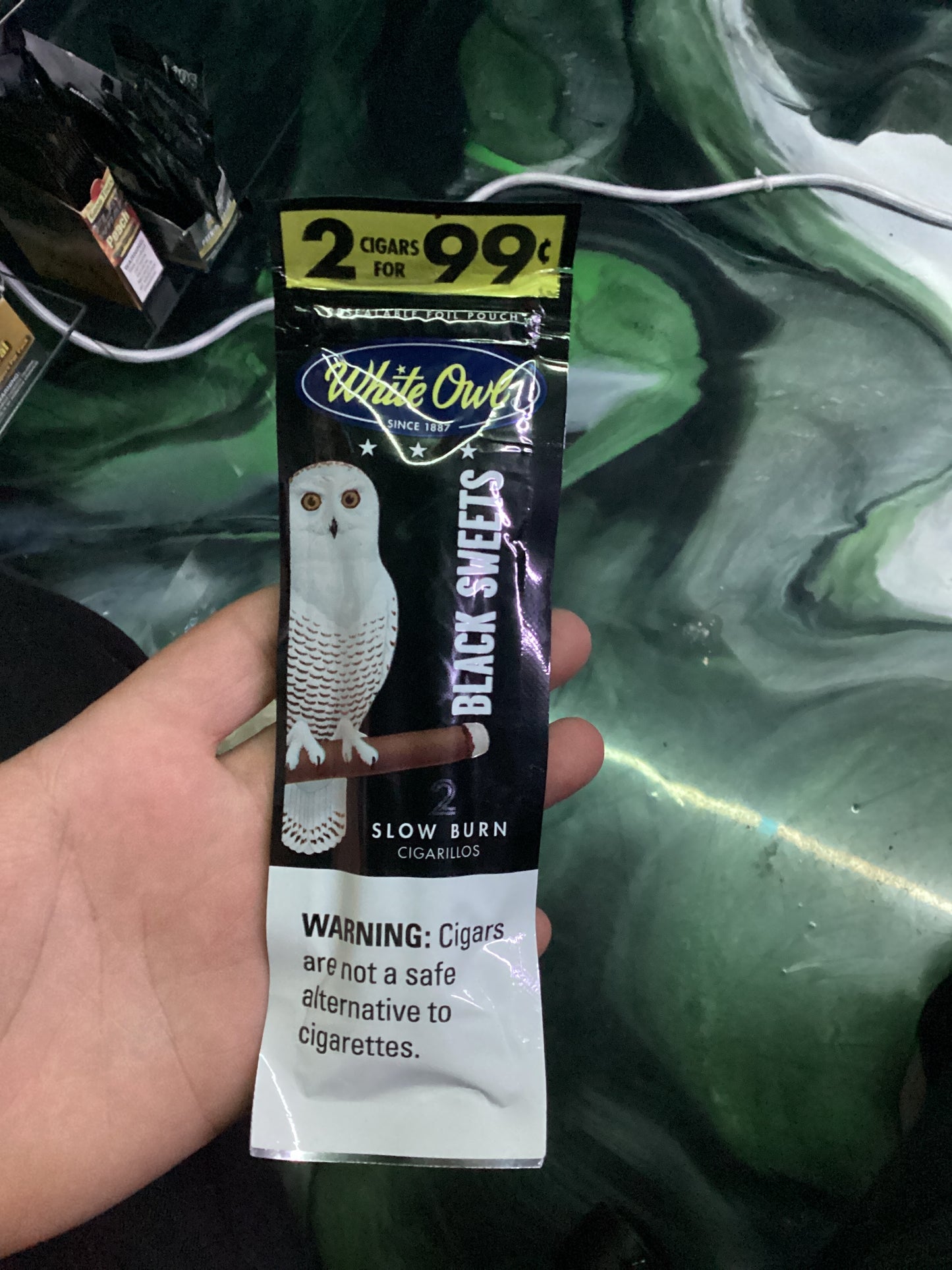 White owl black sweets cigarillos
