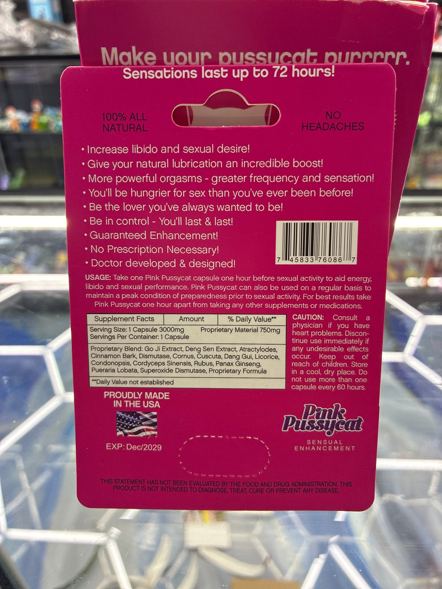 Pink pussycat single capsule