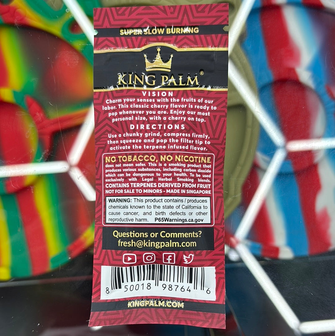 King palm cherry charm, 2 half gram king Palm cones