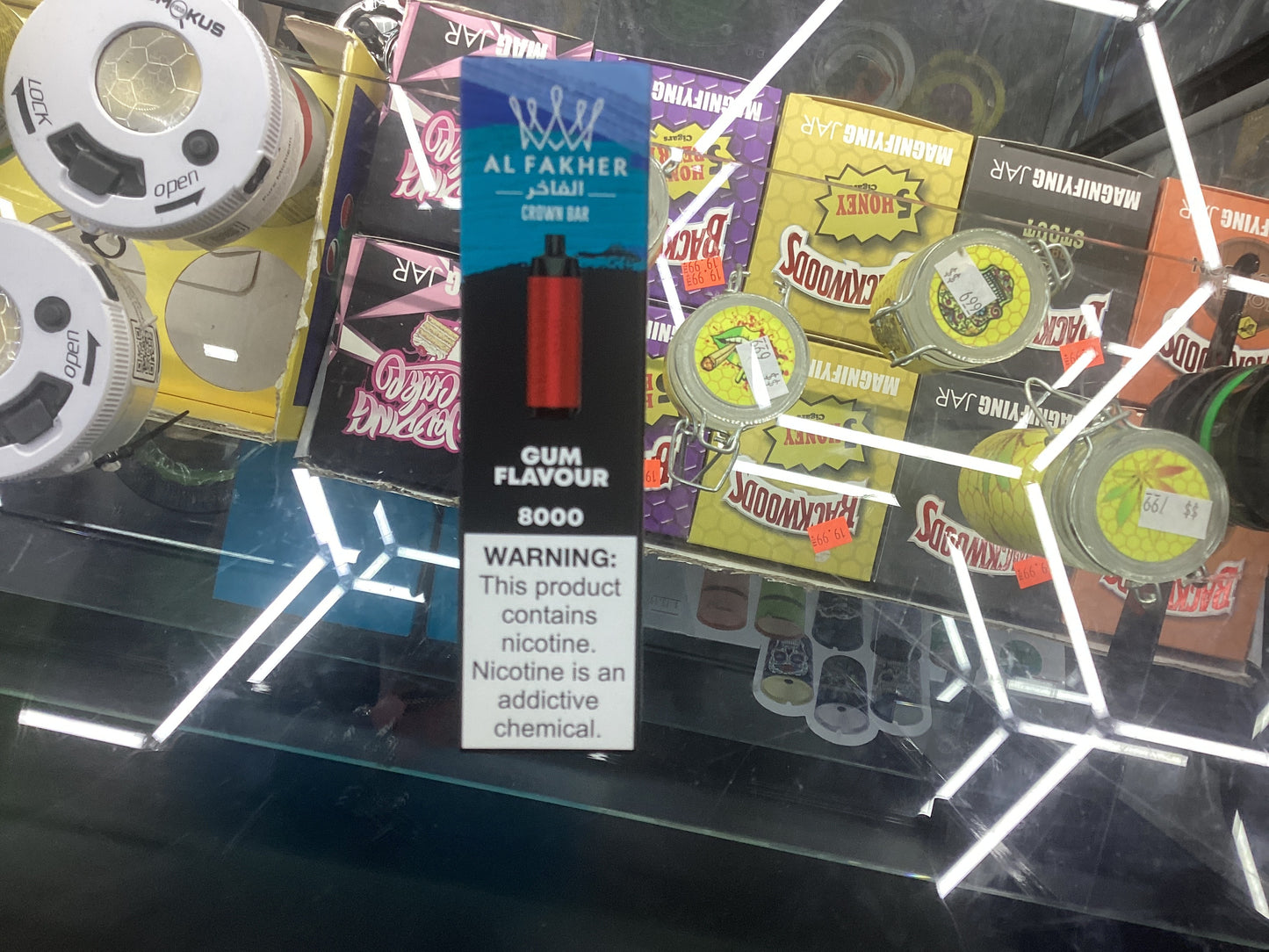 Al fakher crown bar gum flavor 8000puffs