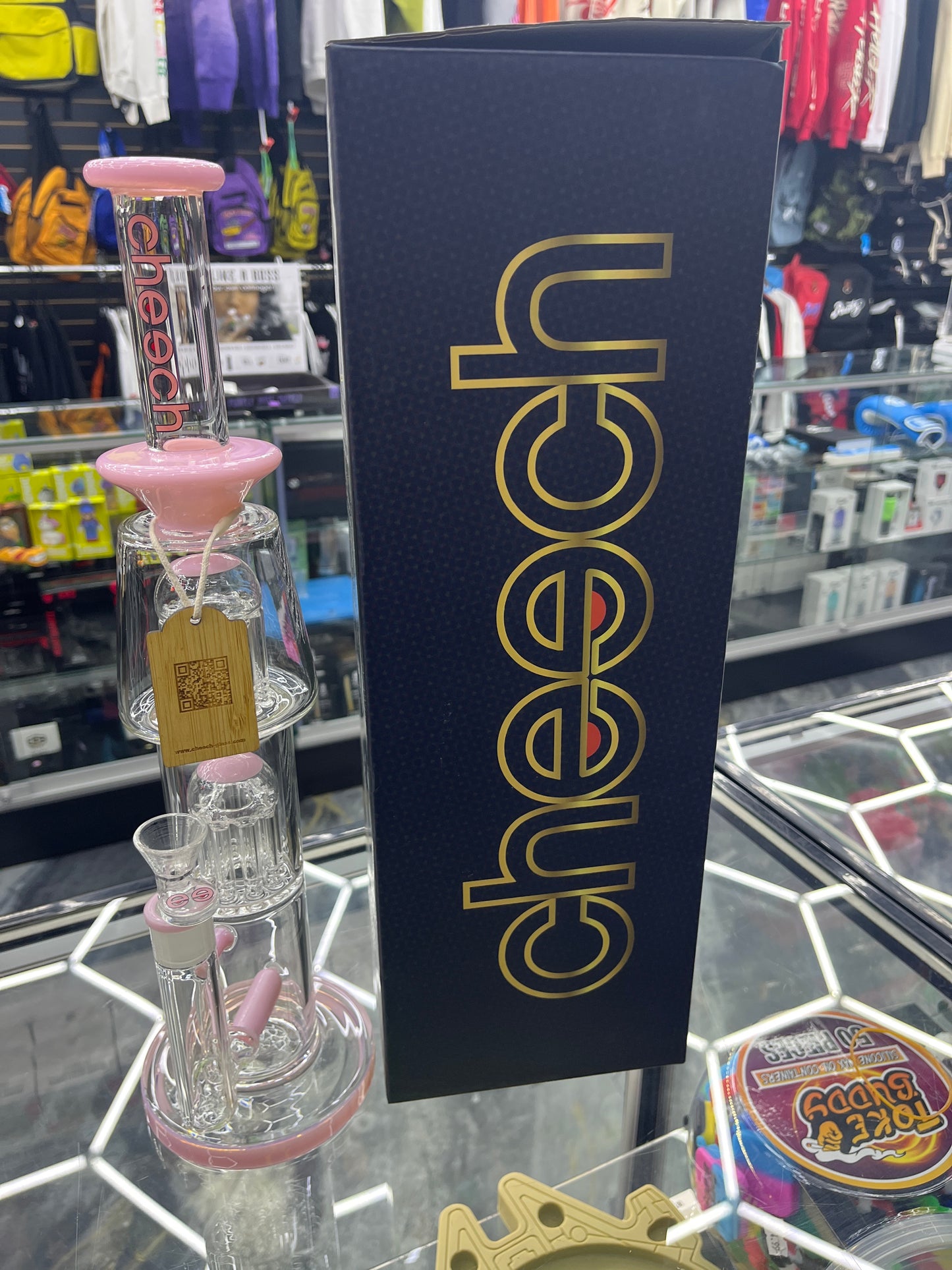 Cheech the people glass pink