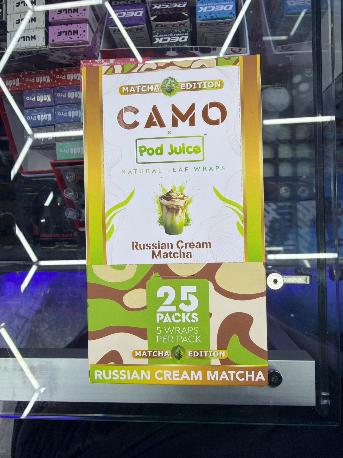 Camo leaf wrap russian cream matcha