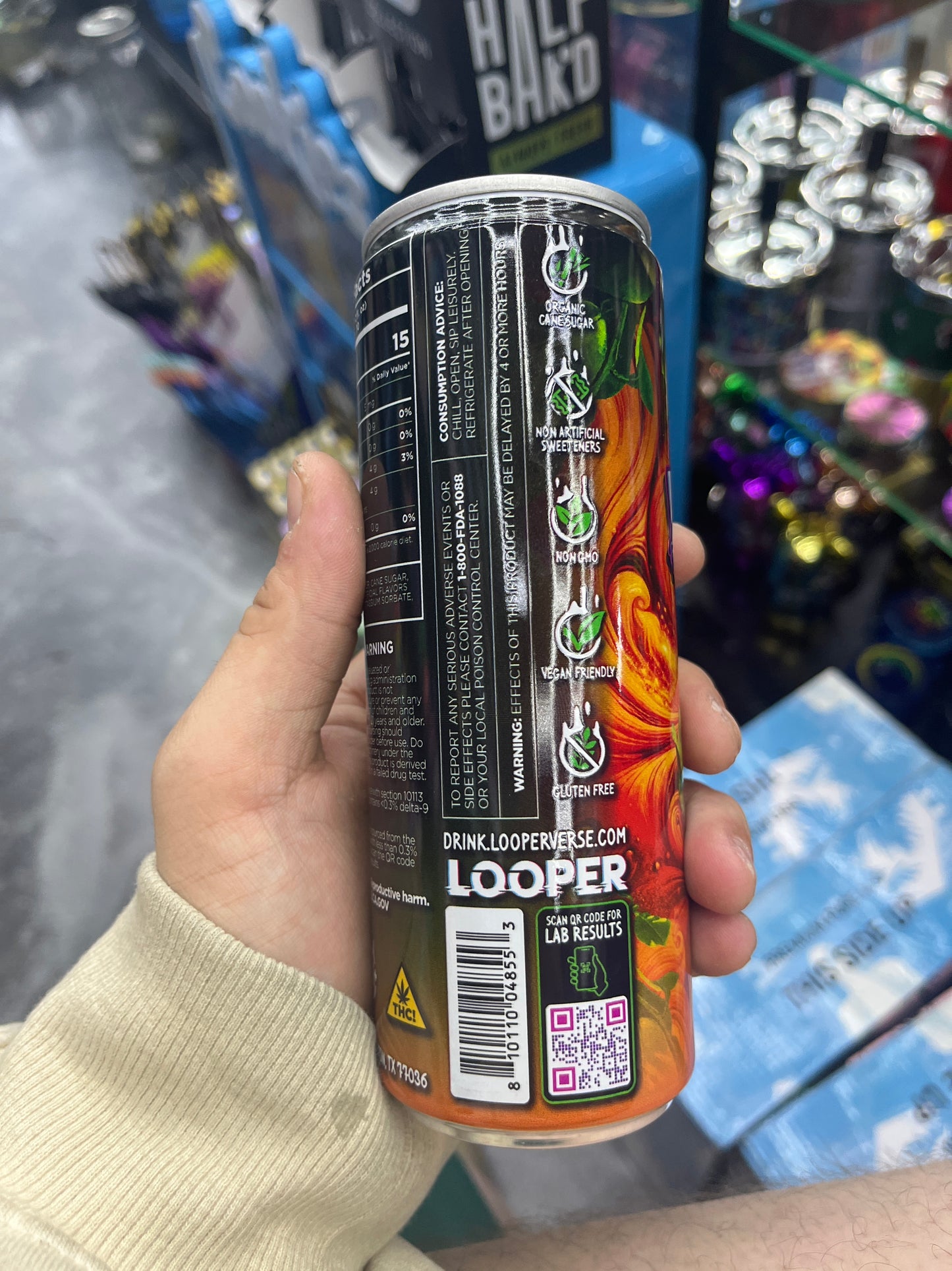 Looper delta soda pop orange 50mg 12floz