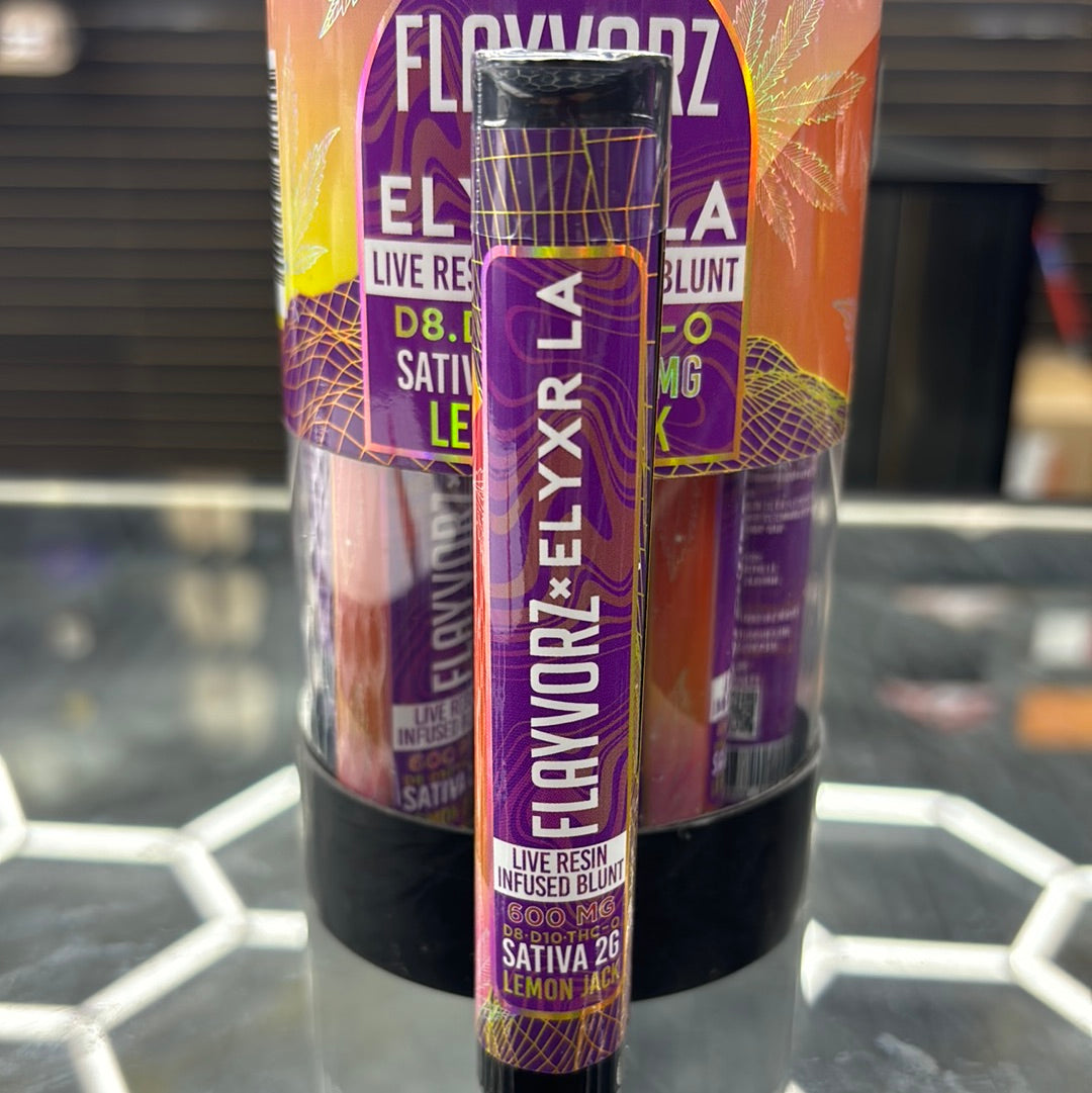 Flavorz live resin infused blunt lemon, jack 600 mg sativa 2 g