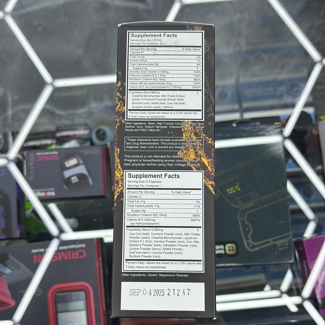 High voltage detox, double flush tropical orange 16oz