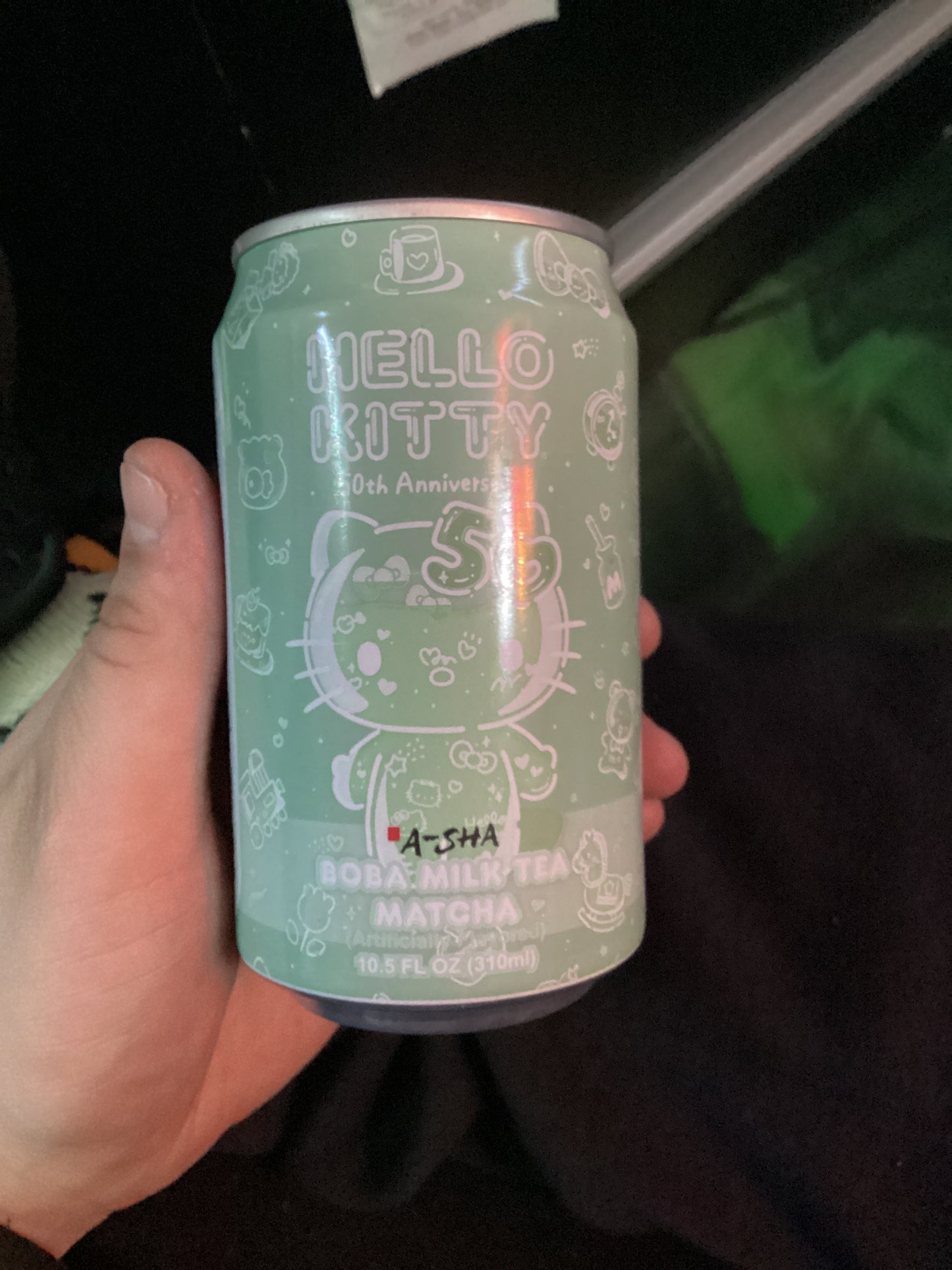 Hello kitty boba milk tea matcha