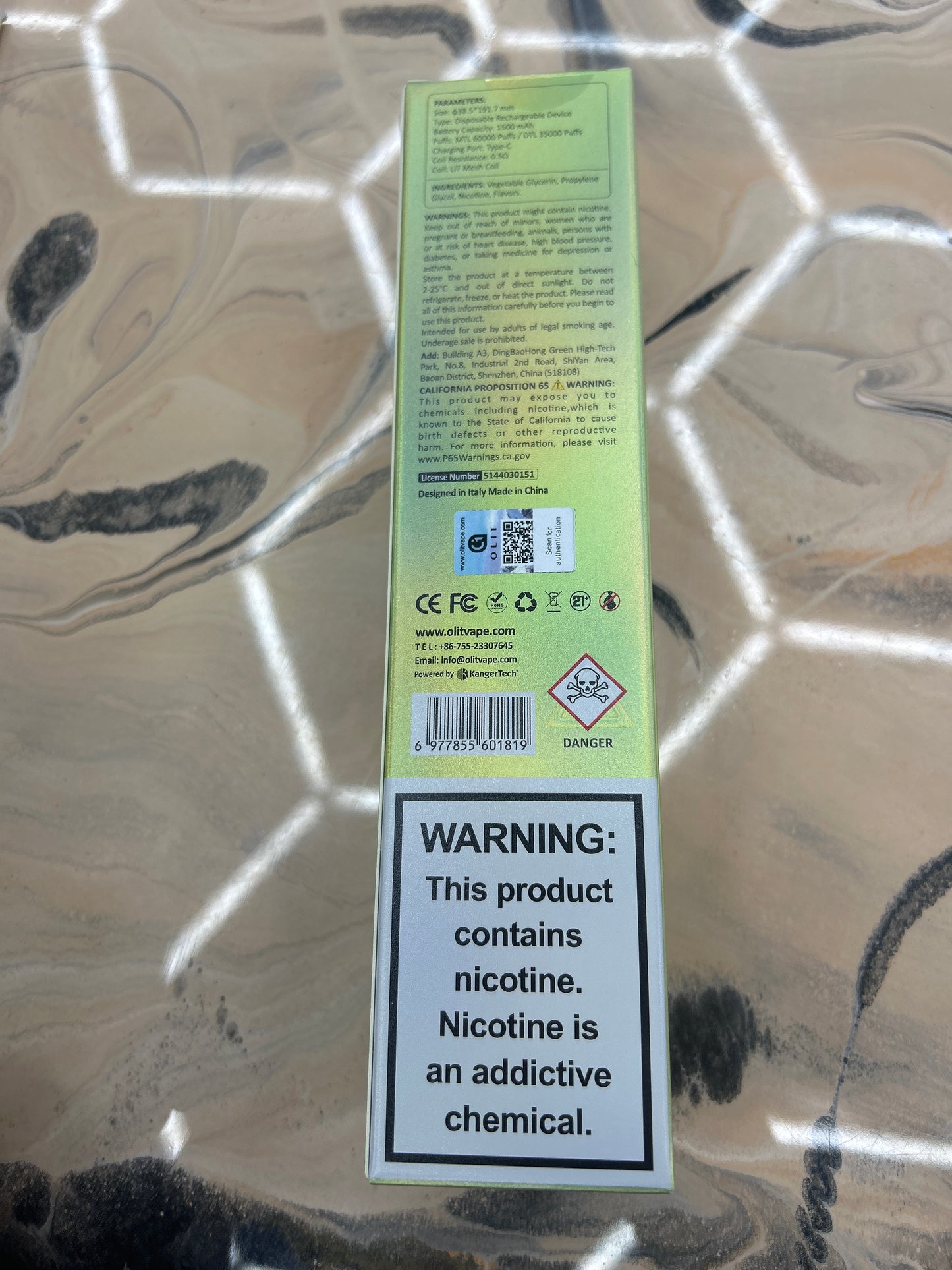 Olit hookah lit pro 60000k puffs black current ice