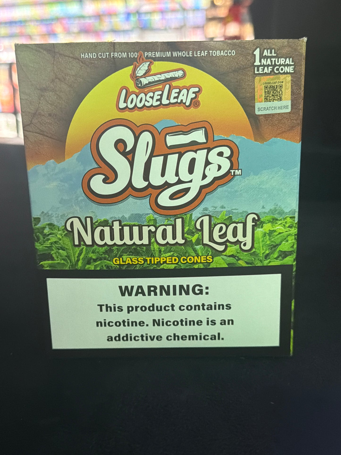 LooseLeaf Slugs Glass Tipped Cones Natural leaf