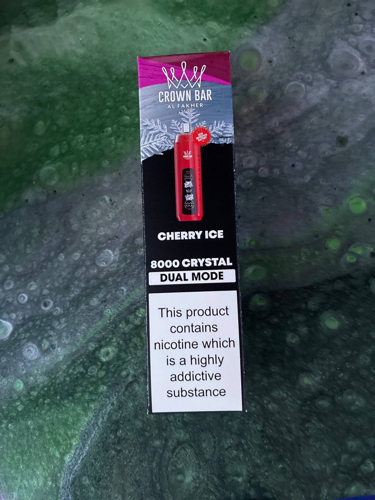 Al fakher crown bar cherry ice 8000puffs