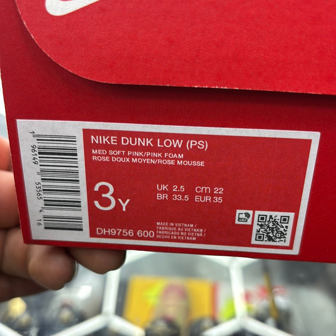 Nike dunk low, med soft pink/pink foam