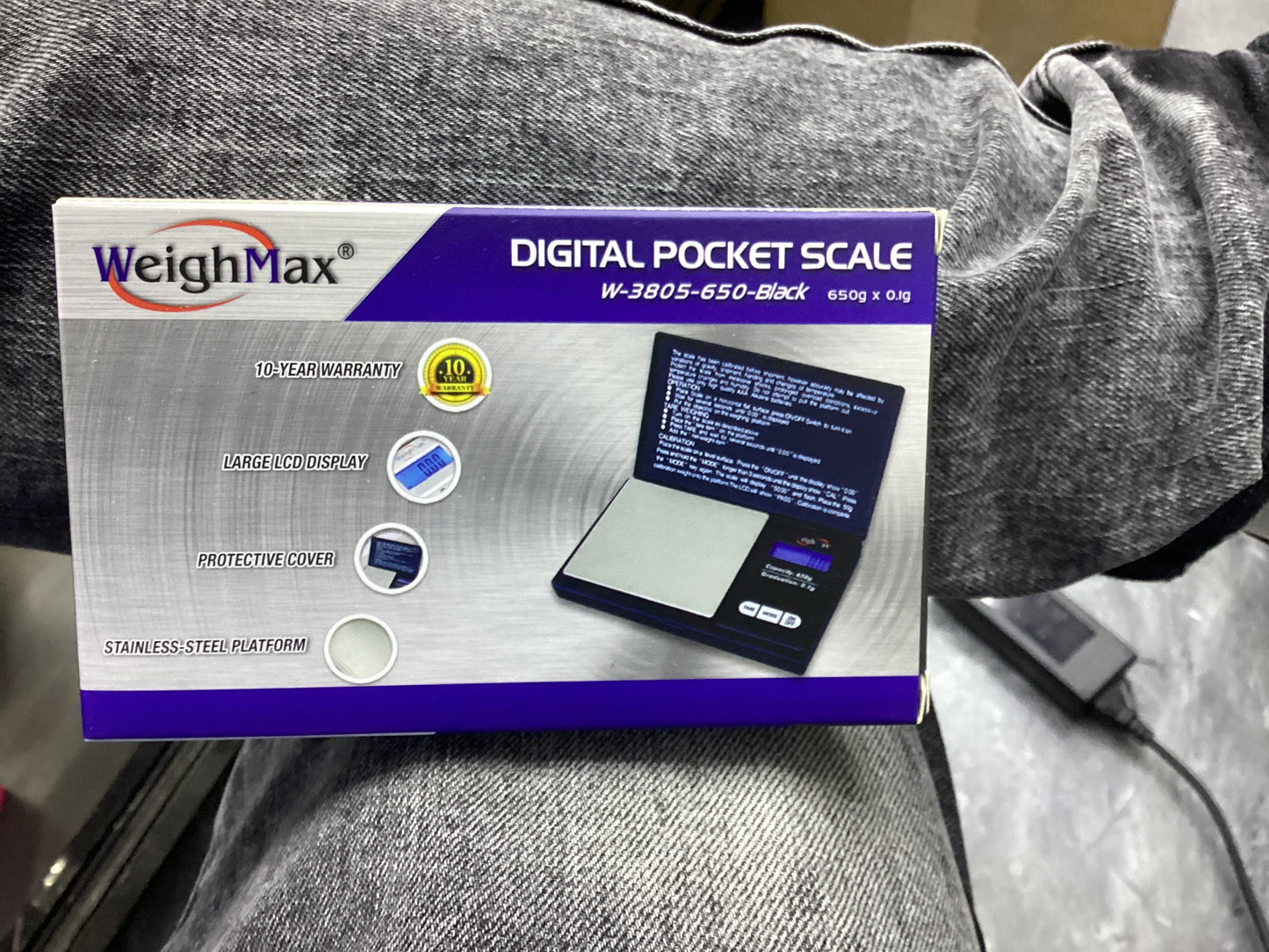 Weighmax digital pocket scale w-3805 650 black