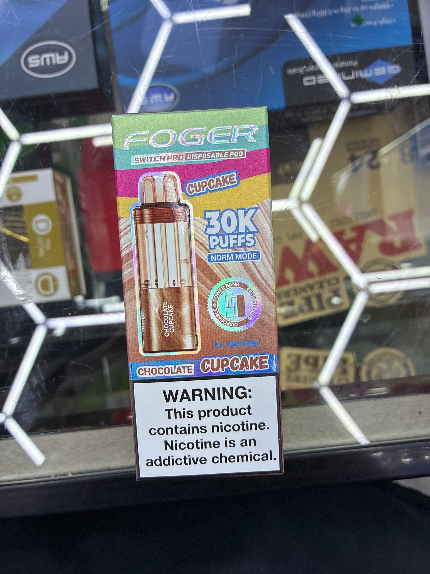 Fogger switch pro disposable pod 30k puffs choclate cupcake