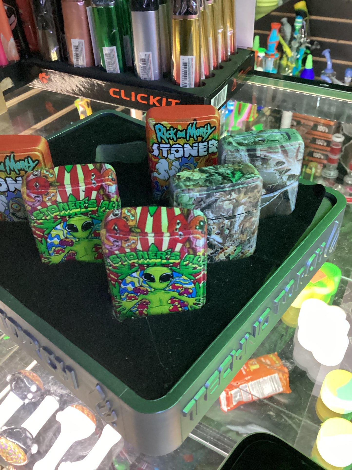 Colorful trippy, torch, lighter