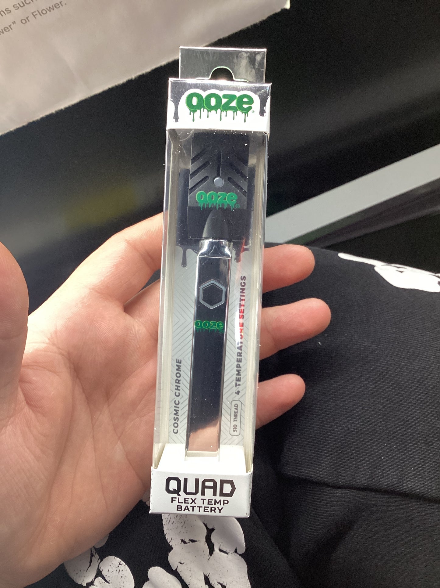 Ooze quad flex temp battery cosmic chrome