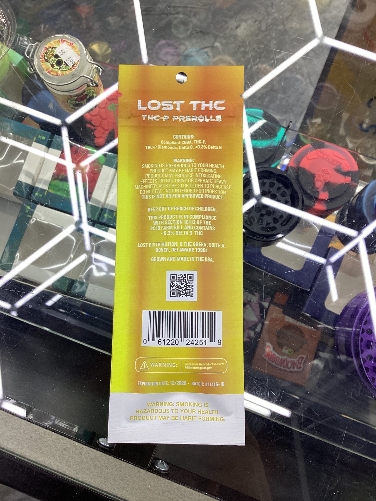 Lost thc thc p 3 pack pre rolls Pineapple Express indica