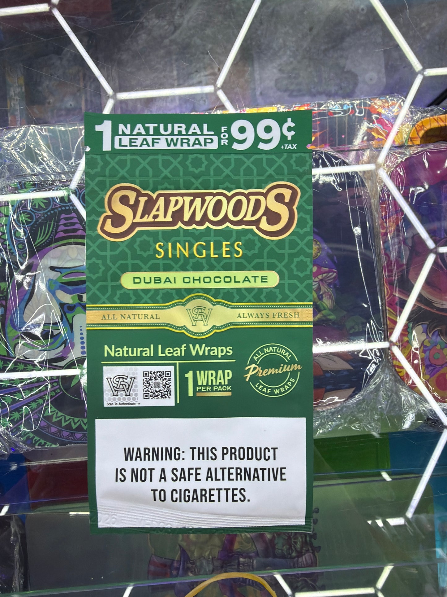 Slapwood Natural Leaf Wrap single Dubai Choclate