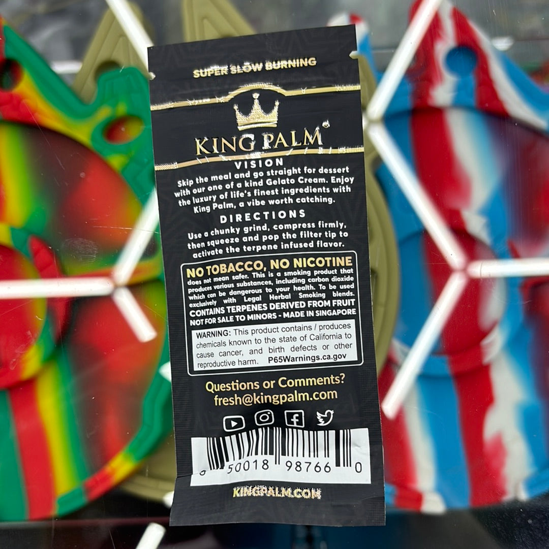King palm gelato cream, 2 half gram king Palm cones