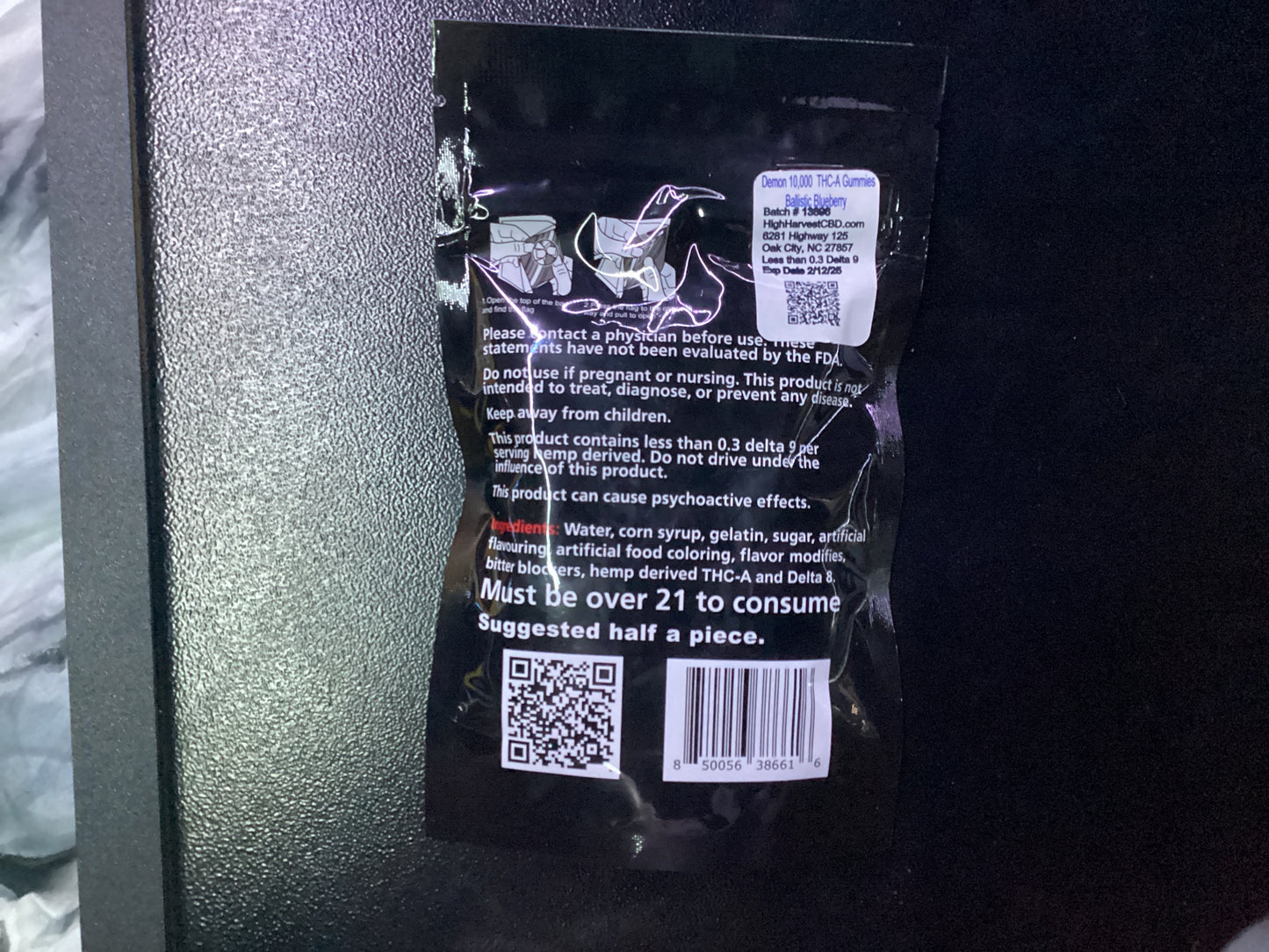 The demon gummies ballistic blueberry 10,000mg