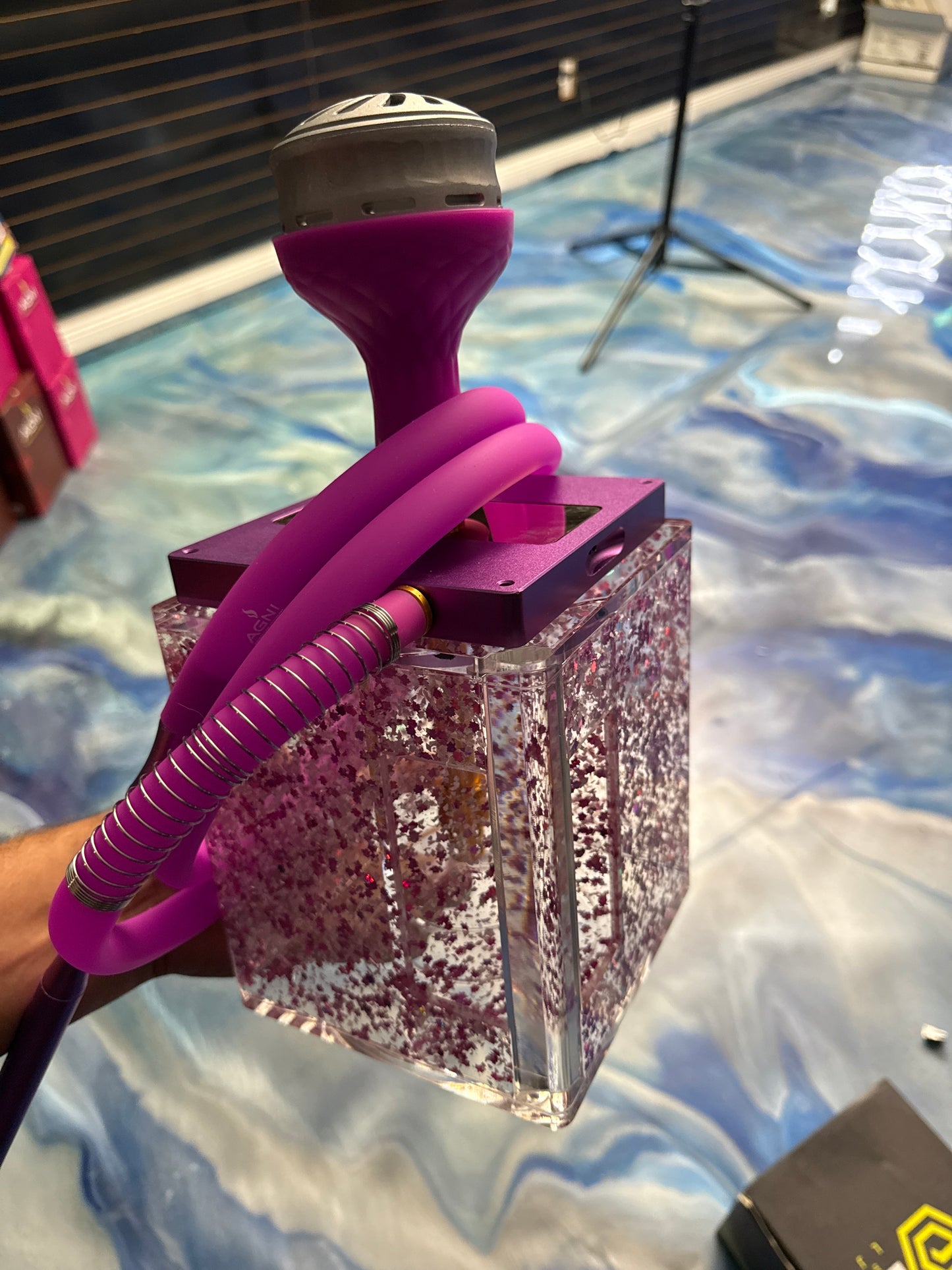 Agni hookah rock premium purple