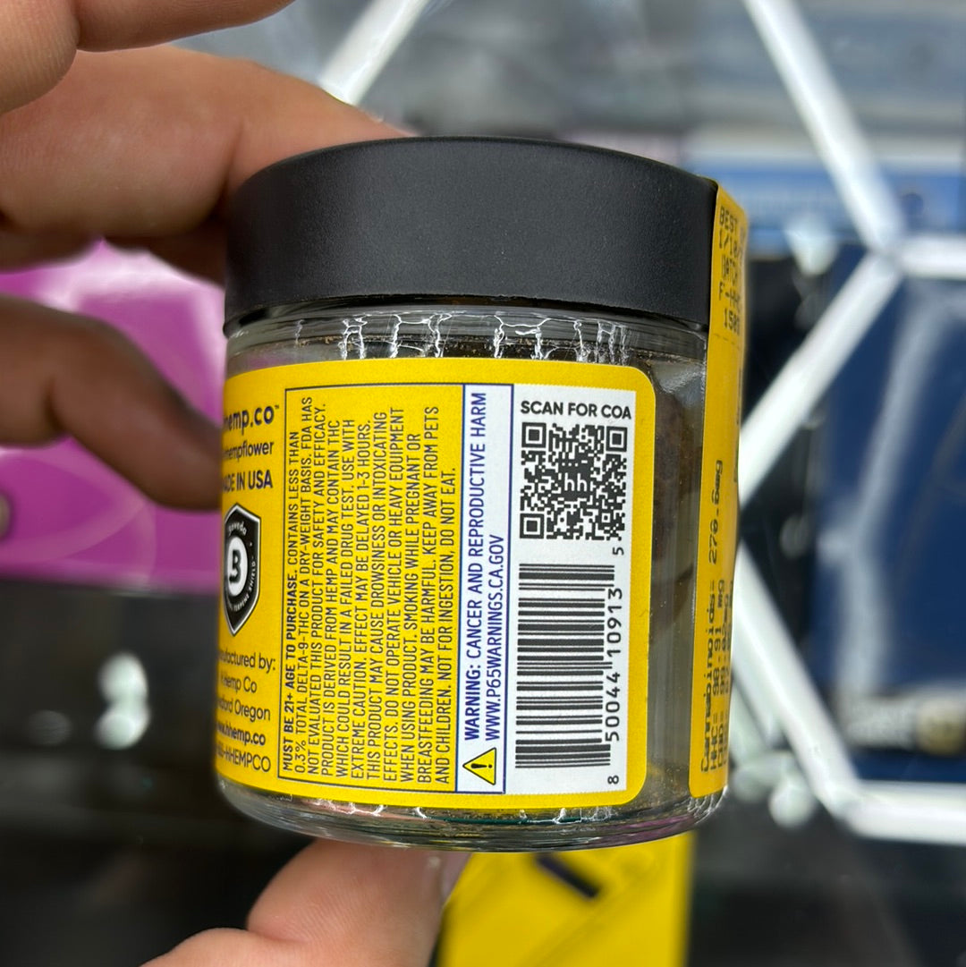 Hemp co banana OG, plus blue raspberry hybrid