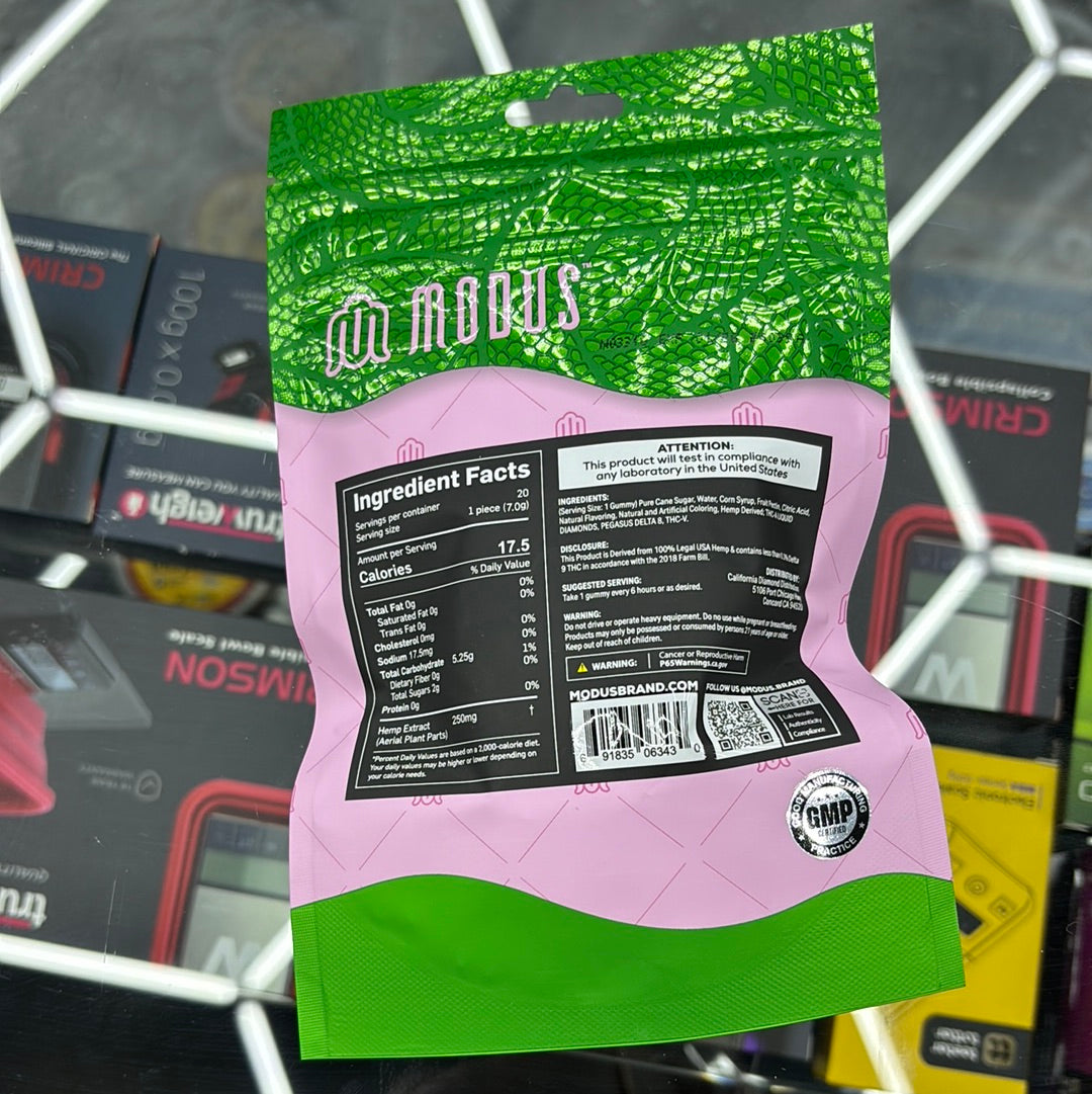 Modus presidential blend watermelon breeze hybrid 5000 MG 20 CT gummy‘s 