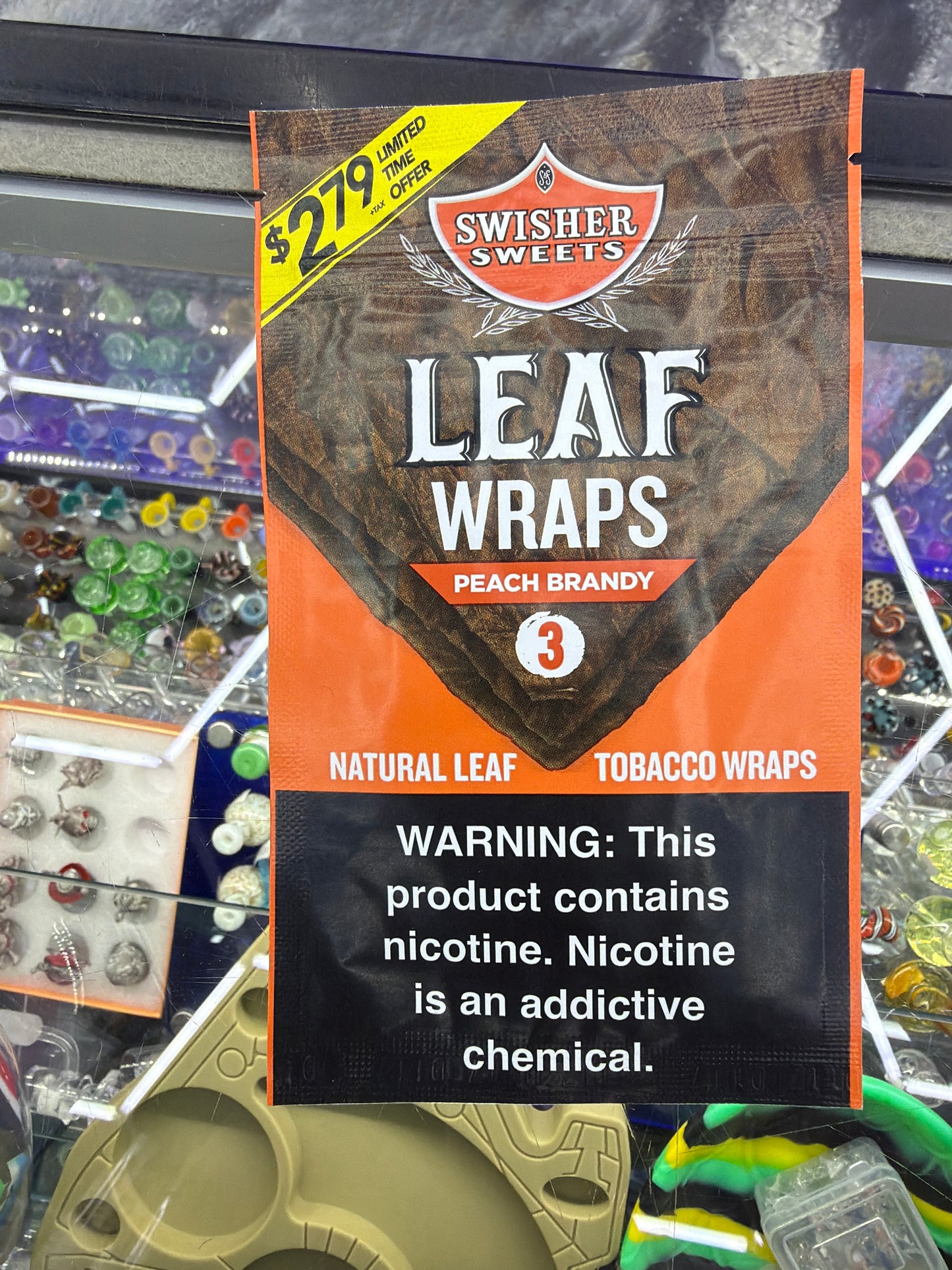 Swisher Sweets - Wrapss - 3/2.79 - 10/3pk | Peach Brandy