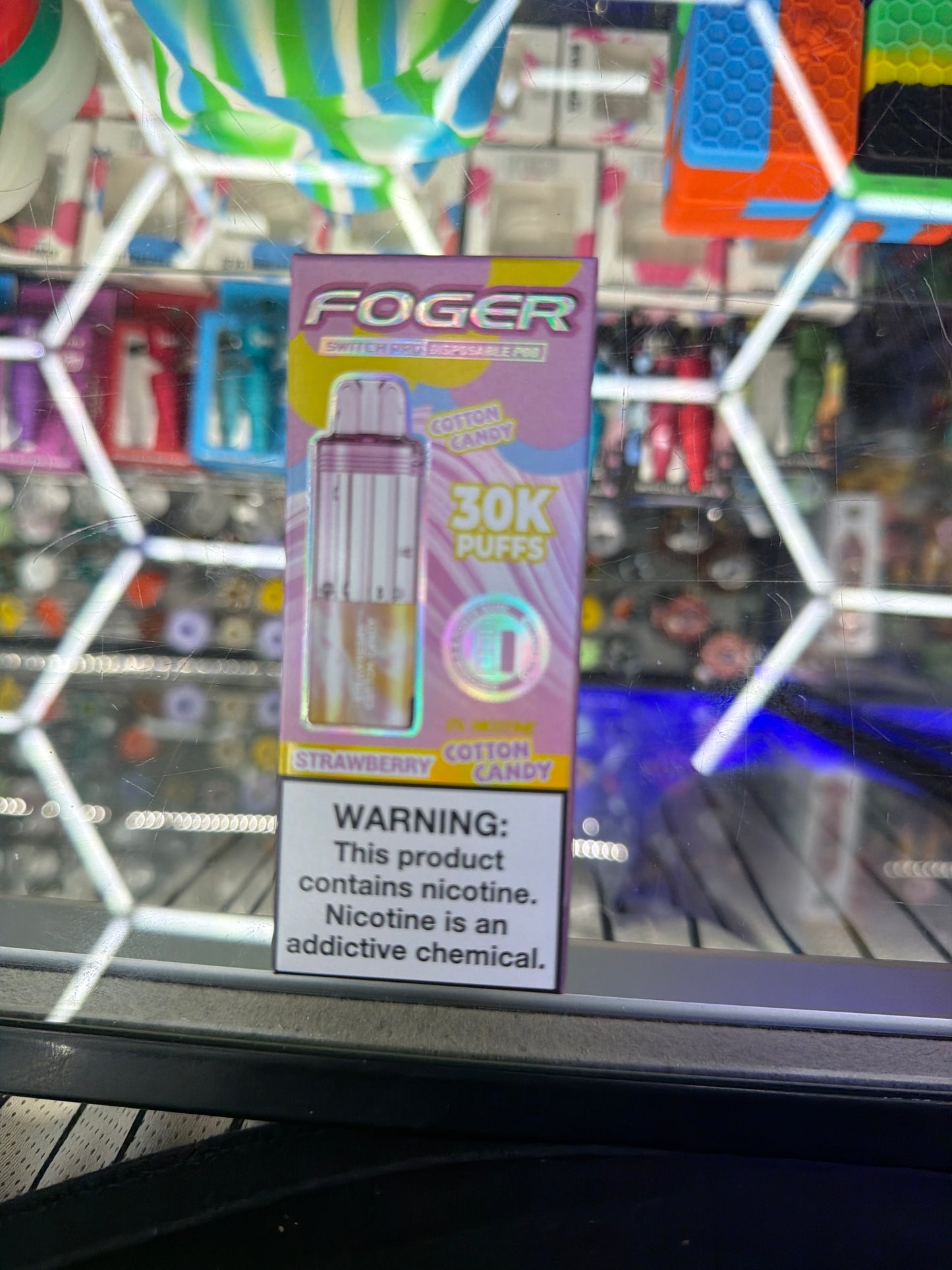 Fogger switch pro disposable pod 30k puffs Strawberry Cotton Candy