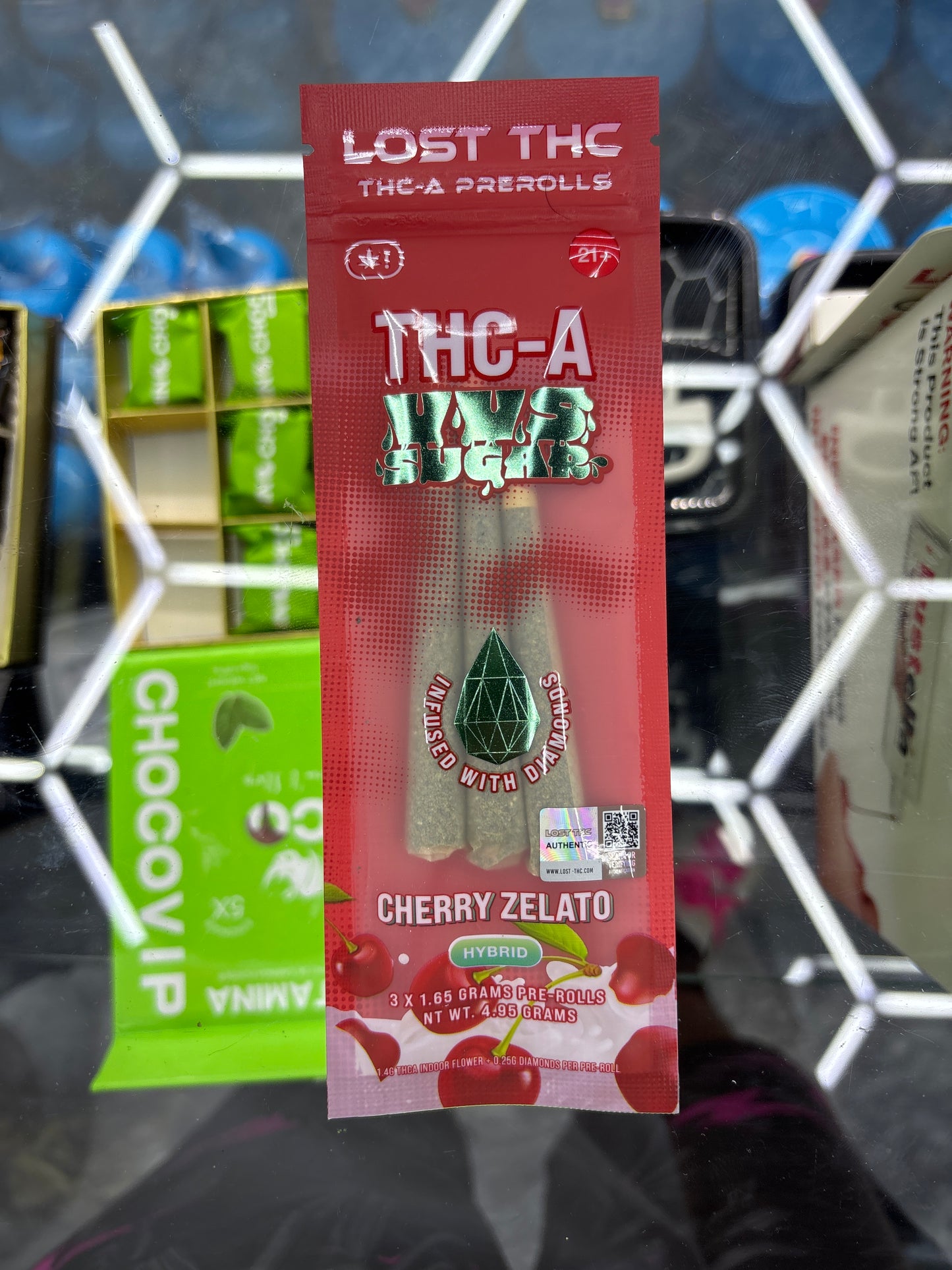 Lost thc-a pre-rolls, vvs sugar cherry zelato, hybrid