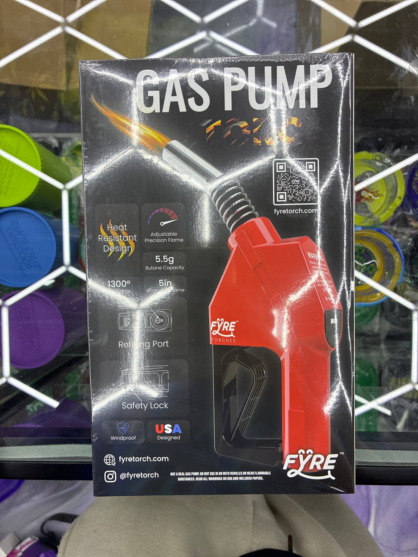Gas pump torch red
