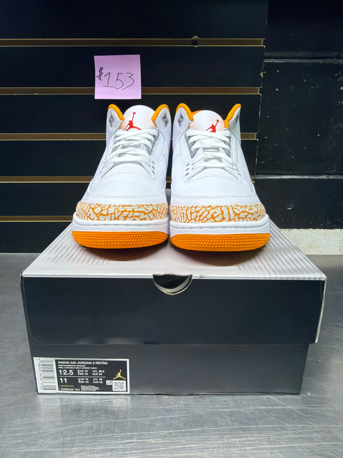 Jordan 3 Retro Orange Citrus Size 12.5