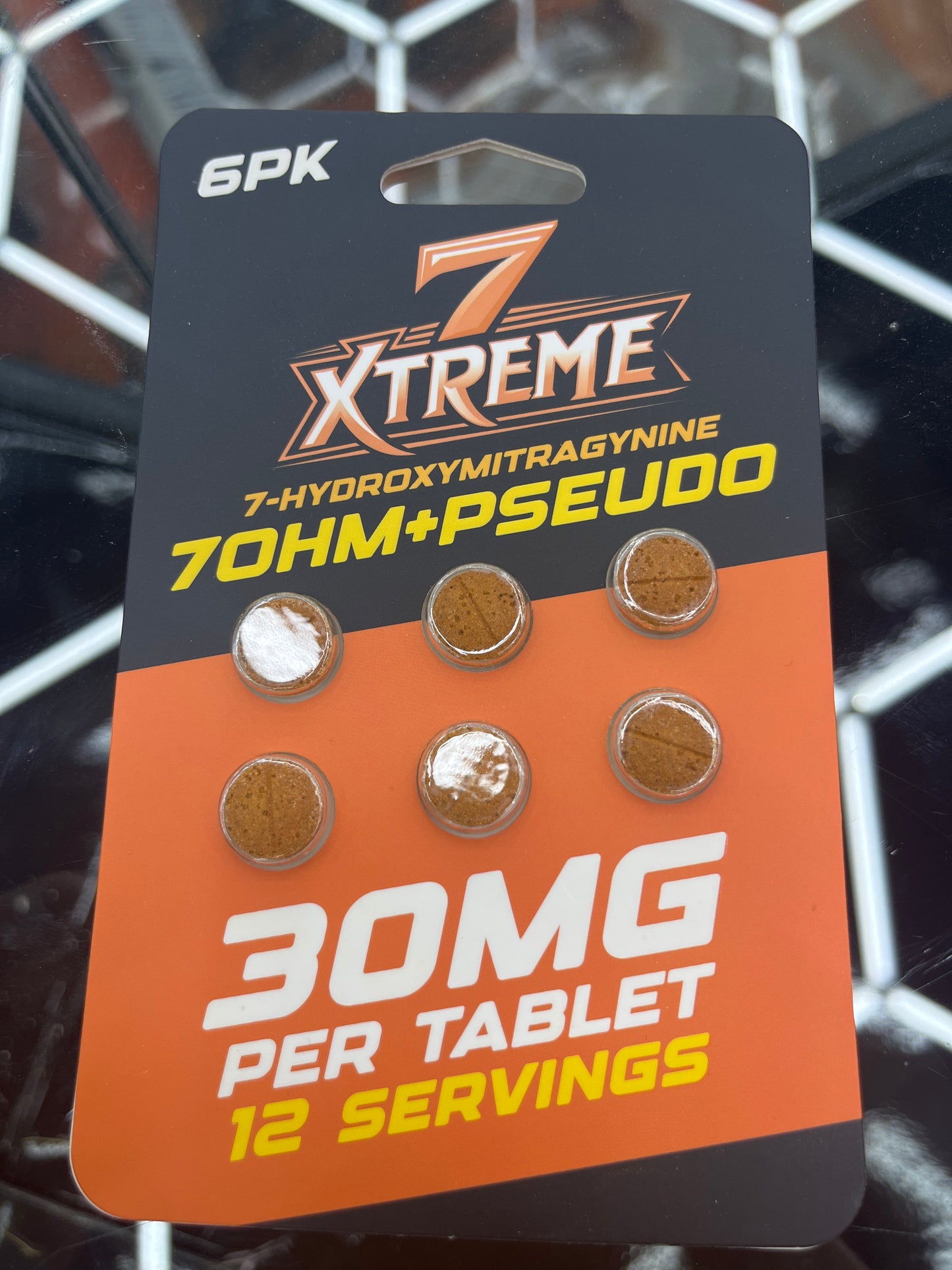 7-xtreme 7hydroxymitragynine + pseudo 70hm 30mg 6ct
