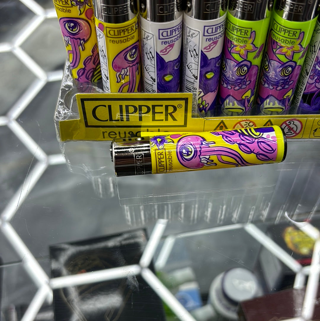 Clipper, squid, trippy lighters, sold single