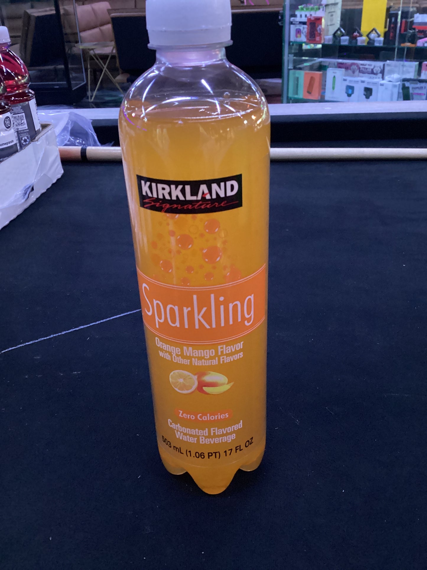 Kirkland sparkling water orange mango 17oz