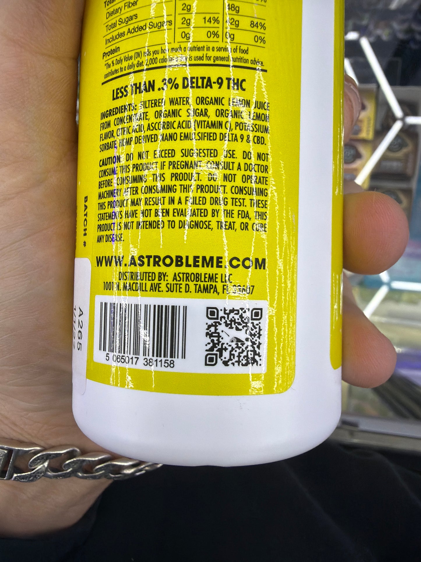 Astro Bliss Thc Lemonade Extra strength 120mg thca/ 80mg cbd