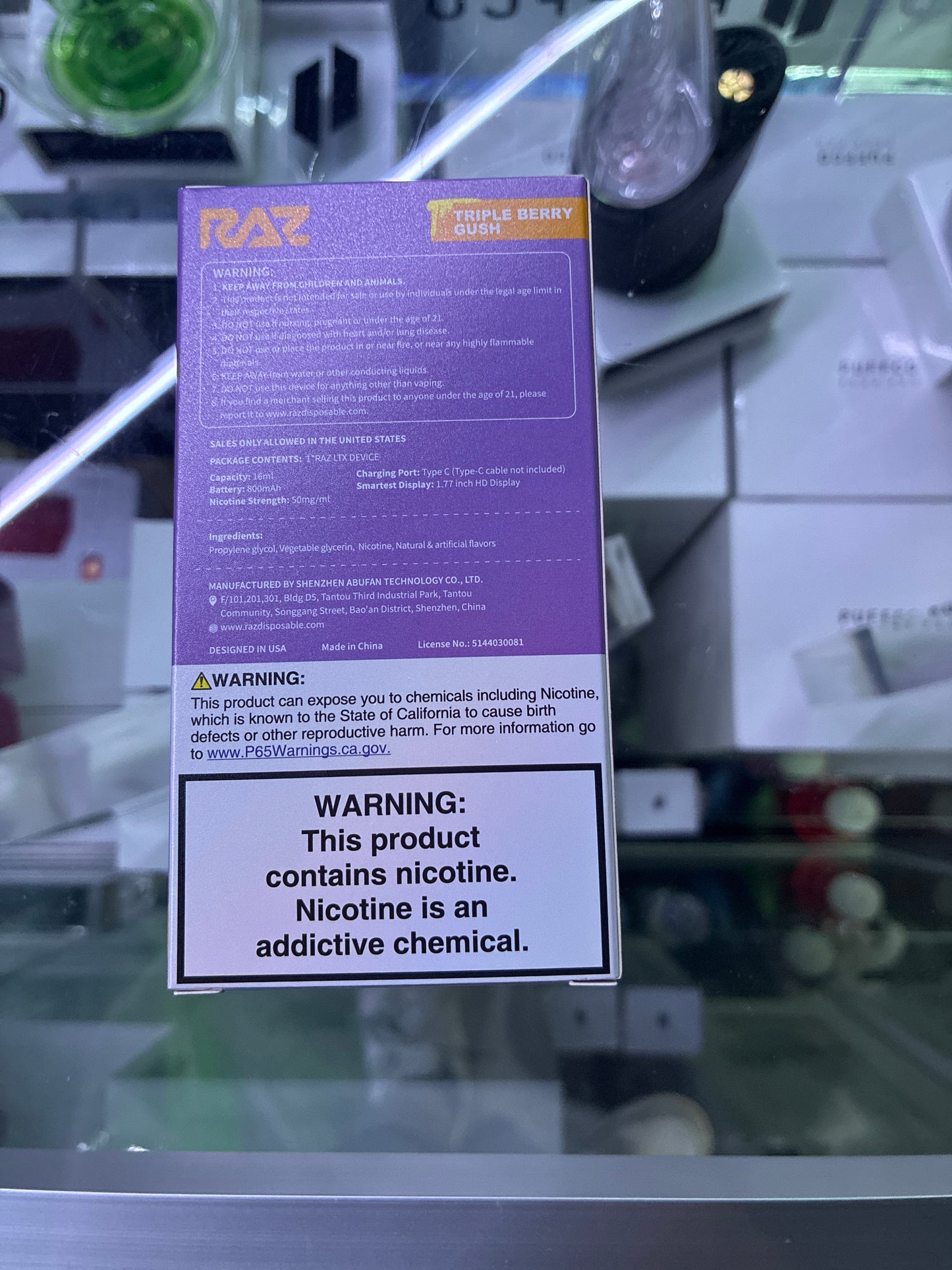 RAZ 25k triple berry gush