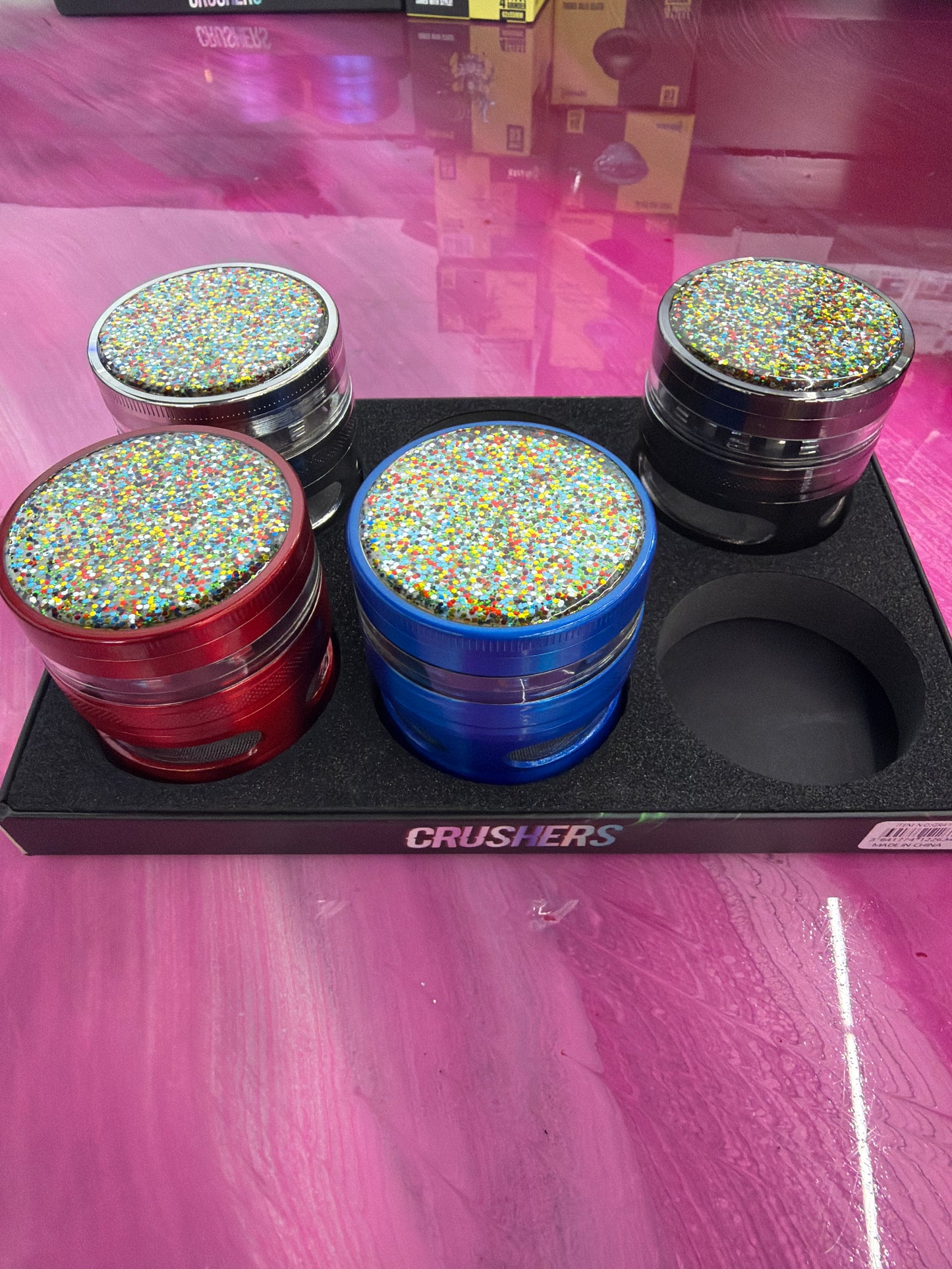 glitter crusher grinder