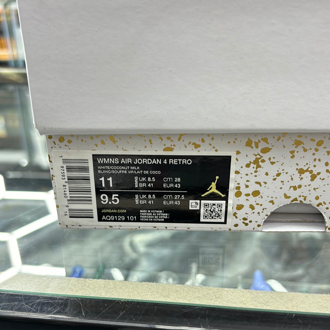 Women’s Air Jordan four retro white/coconut milk size 11 M 