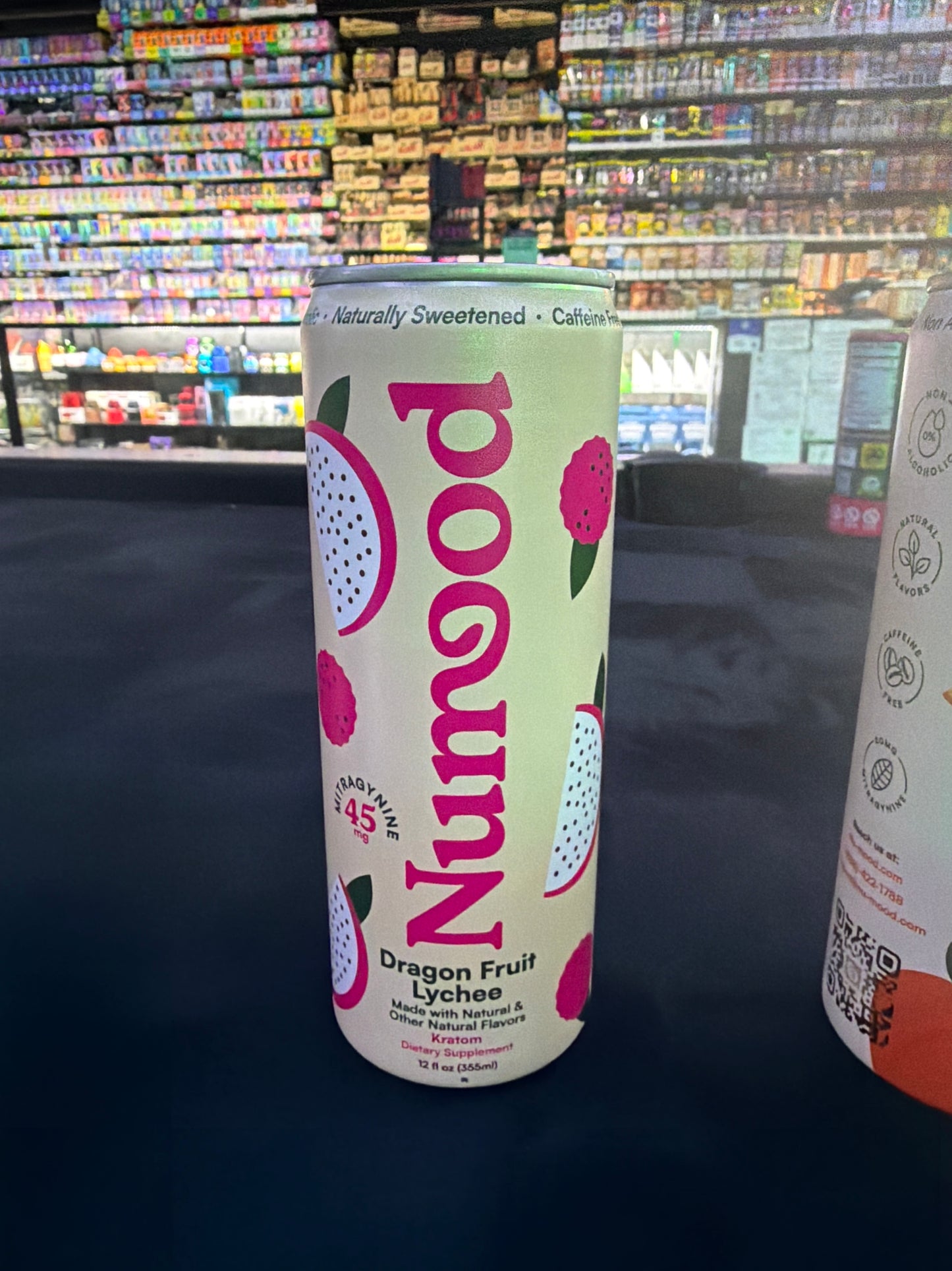 Numood Kratom Seltzer drink 45mg Dragon fruit lychee