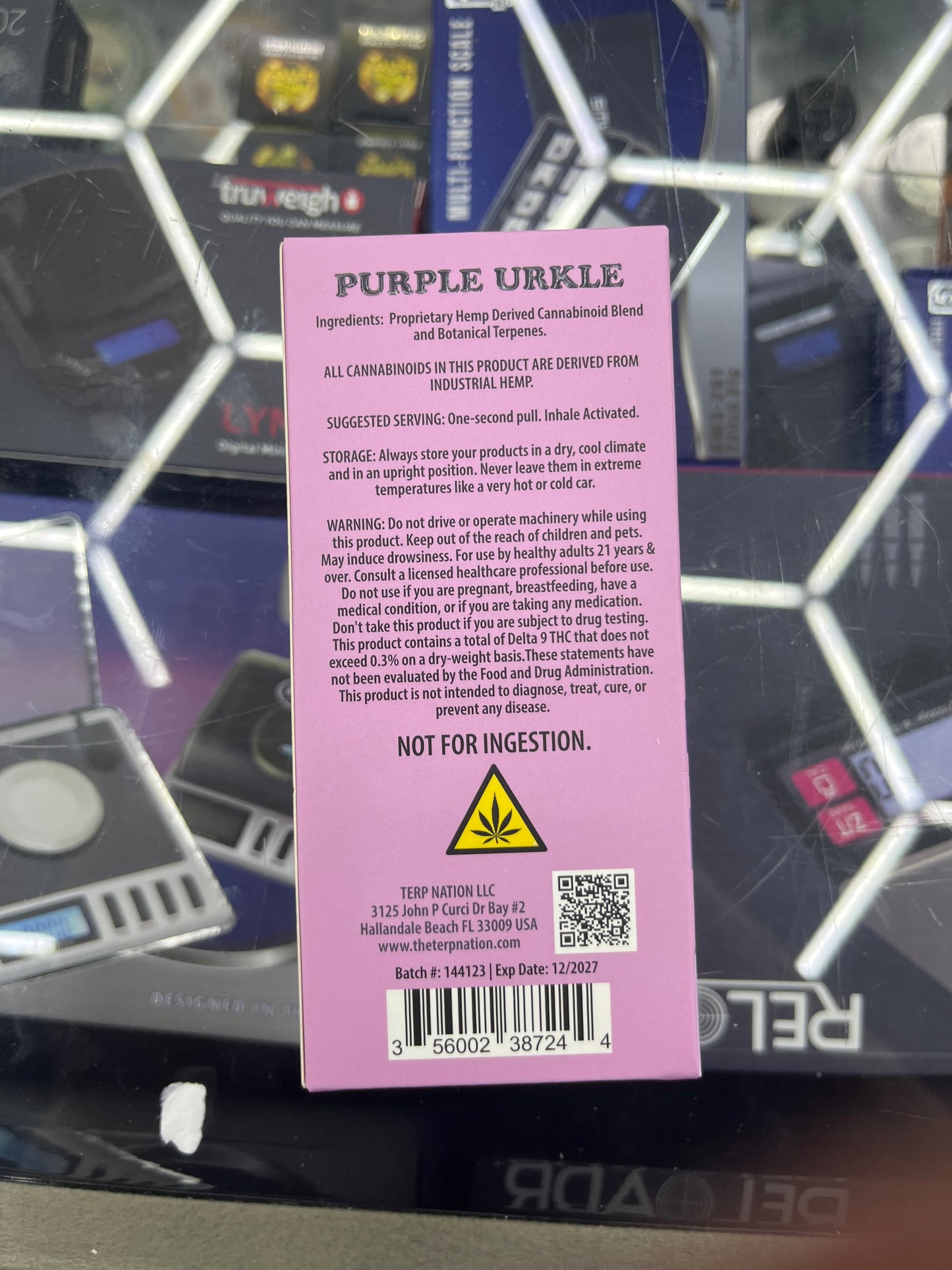 Smak’d thcp 2ml disposable purple urkle indica