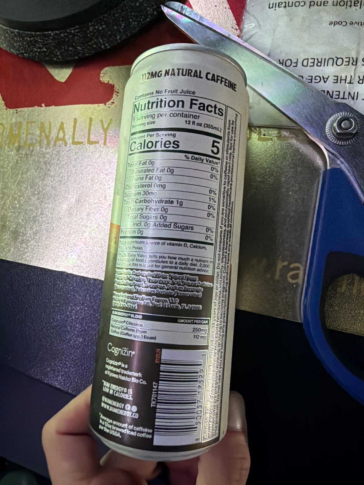 Bum Energy 112mg Natural Caffeine