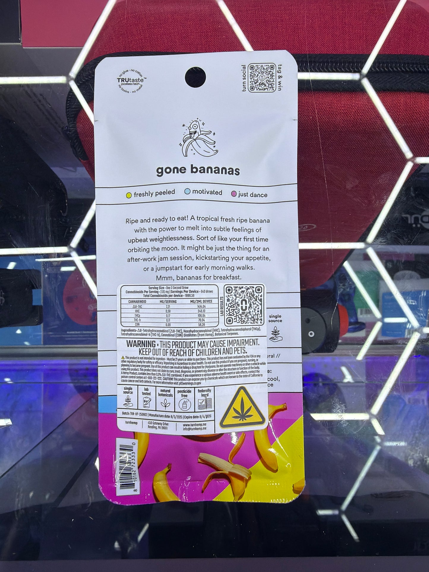 Turn Thcp botanica blends 2g disposable Sativa/Hybrid gone bananas