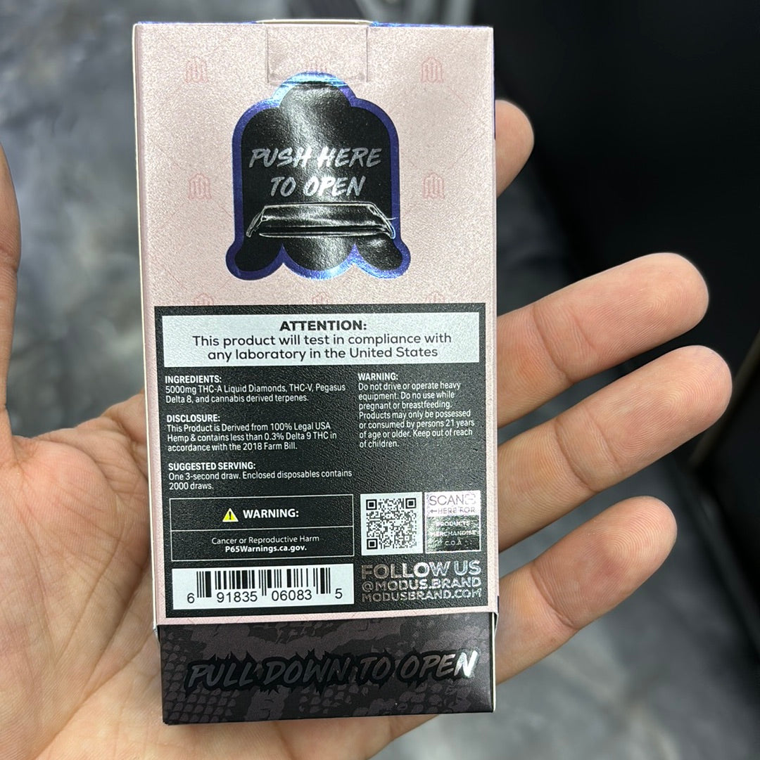 Modus presidential blend cotton candy zelato indica 5G disposable